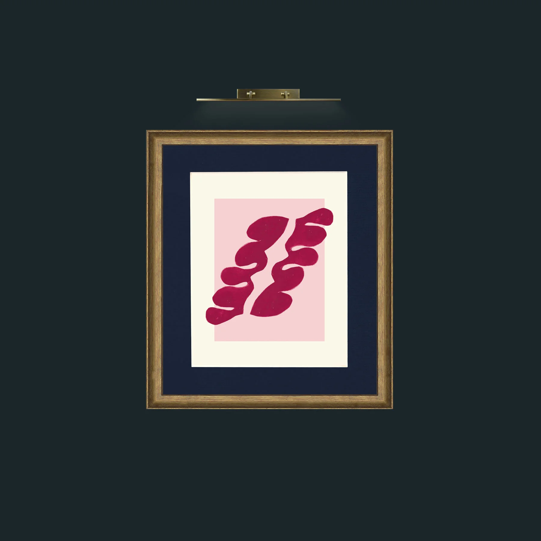 Art-Matisse Inspored Red on Pink-Frame-8RedGreenGilt-Mount-3Blue.jpg