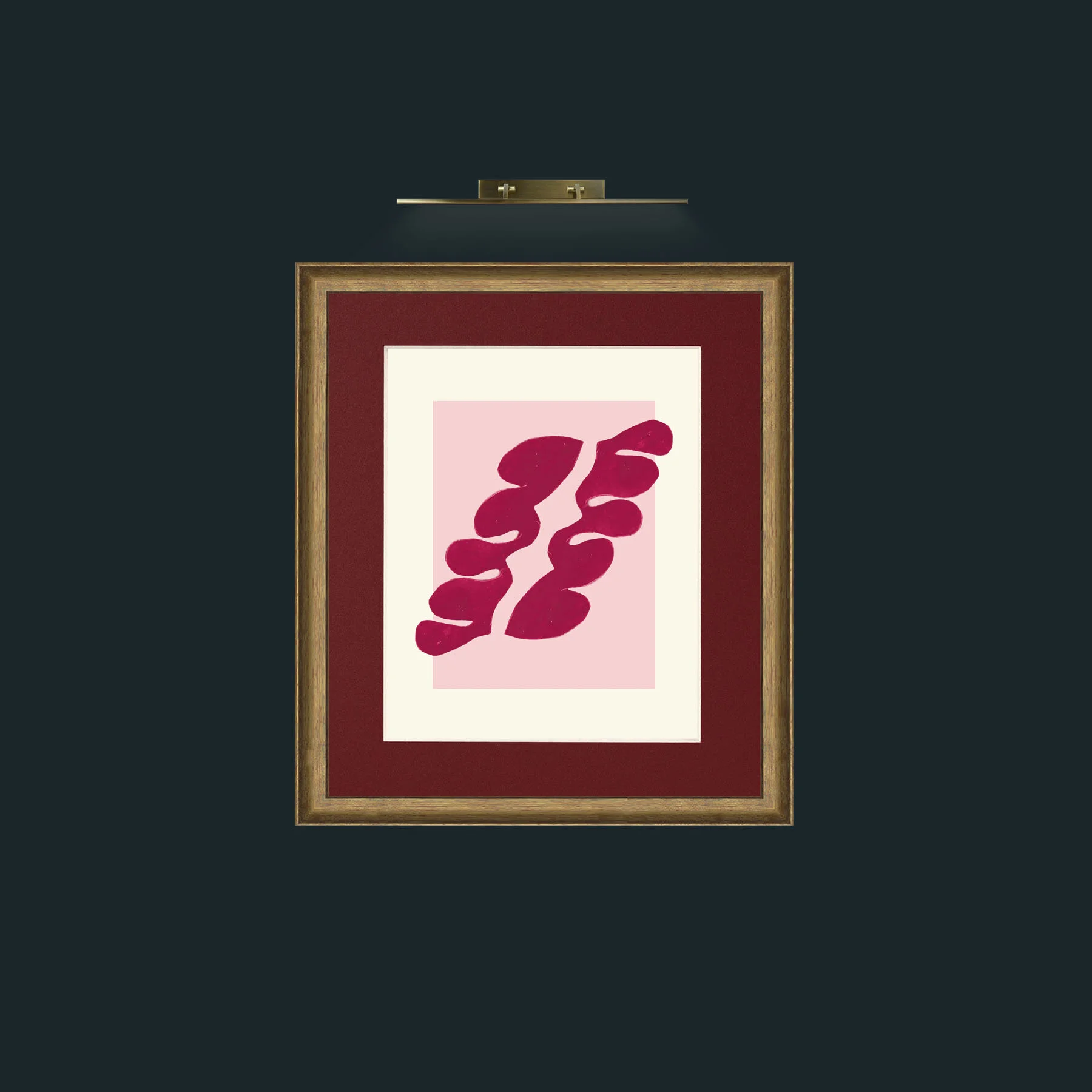 Art-Matisse Inspored Red on Pink-Frame-8RedGreenGilt-Mount-4Red.jpg