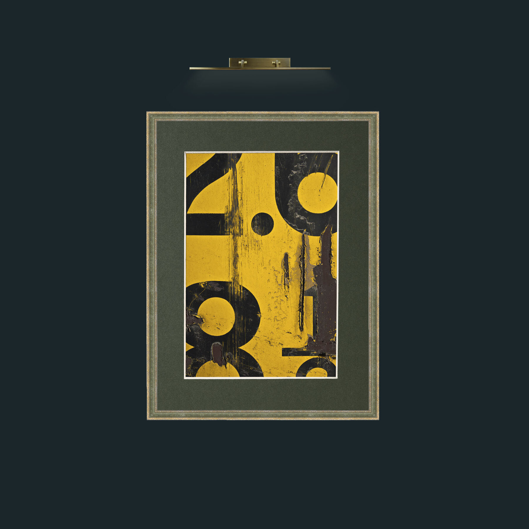 Art-Numbers in Yellow.jpg-Frame-2GreenGiltTextured-Mount-2Green.jpg