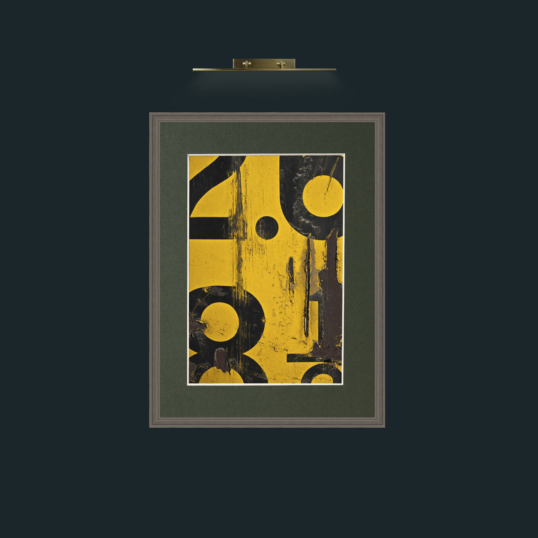 Art-Numbers in Yellow.jpg-Frame-6Grey-Mount-2Green.jpg