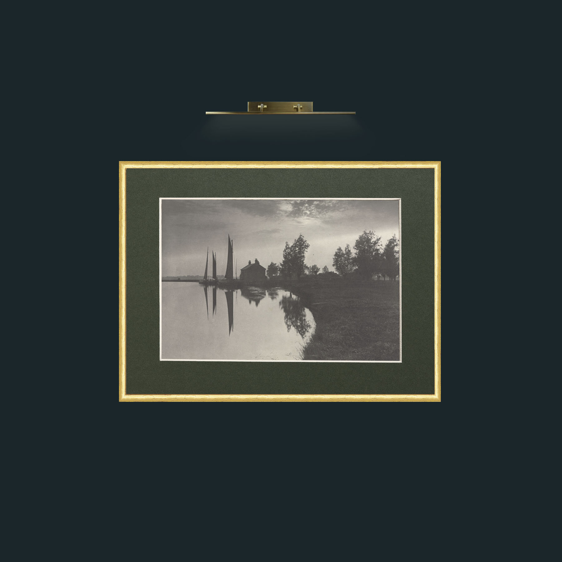 Art-Sailing Boats-Frame-3RoundedGilt-Mount-2Green.jpg