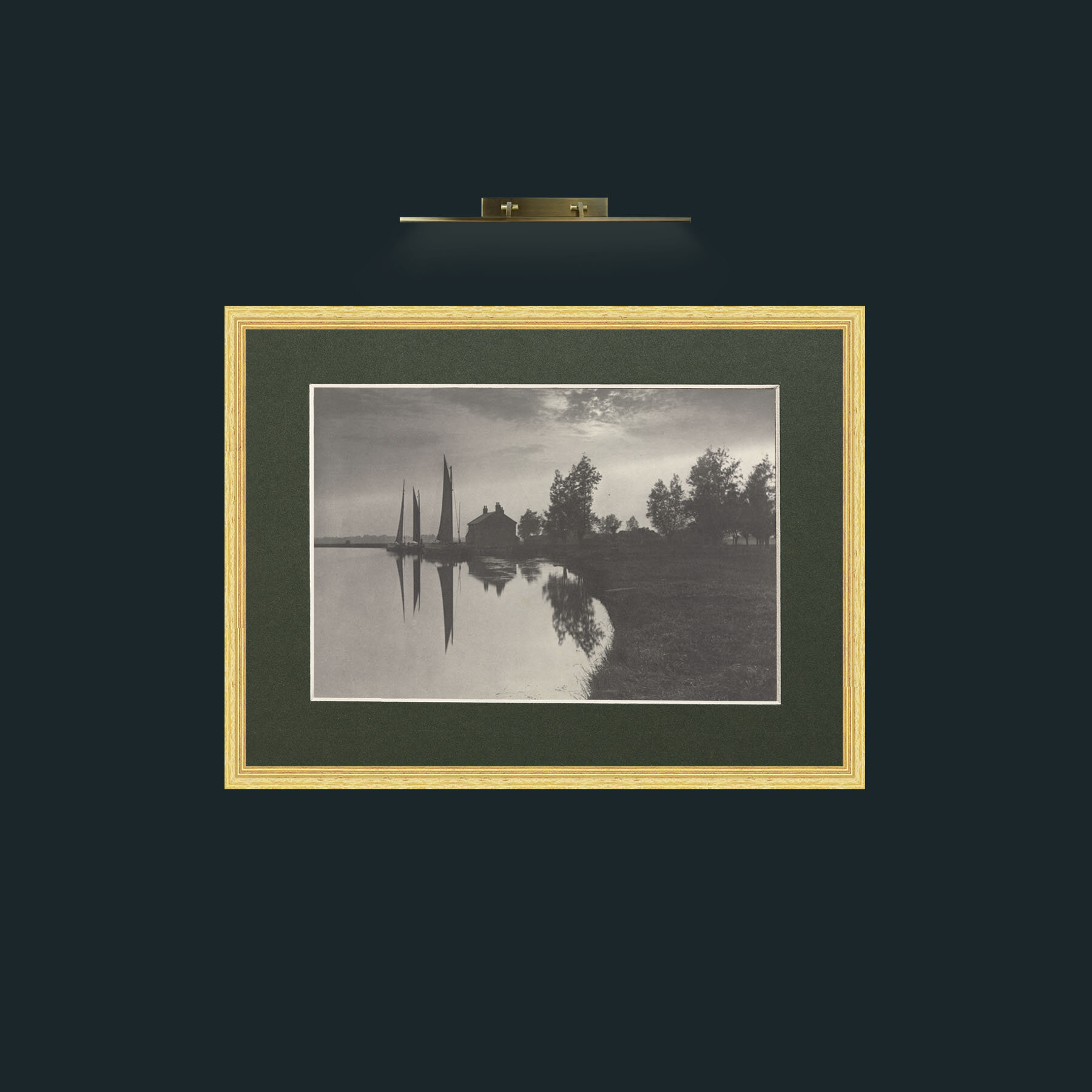 Art-Sailing Boats-Frame-4BevelledGilt-Mount-2Green.jpg