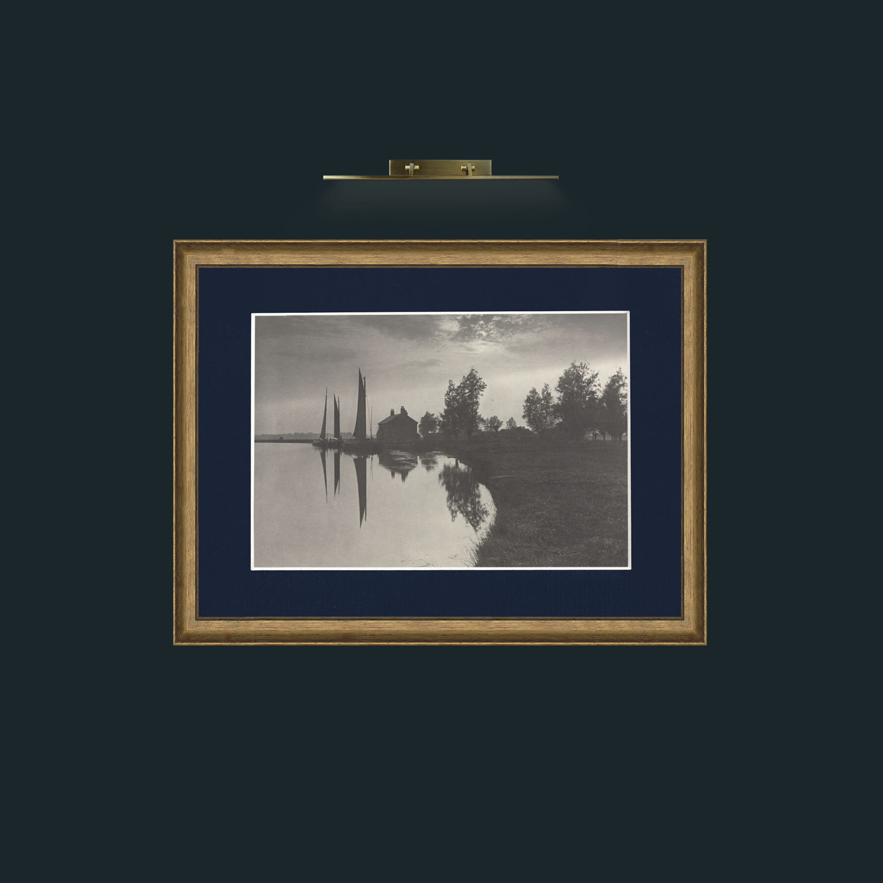 Art-Sailing Boats-Frame-8AntiqueRedGoldGilt-Mount-3Blue.jpg