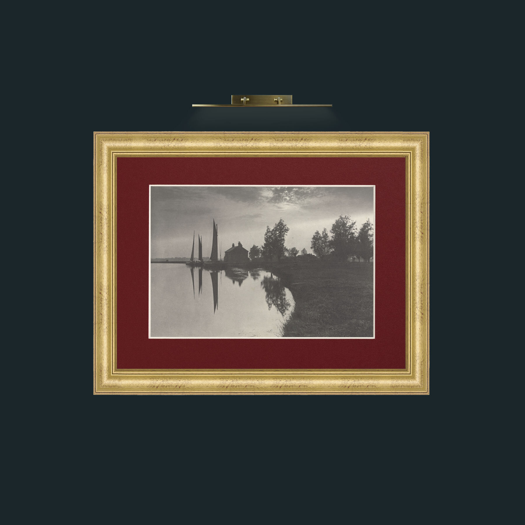 Art-Sailing Boats-Frame-9WideGilt-Mount-4Red.jpg