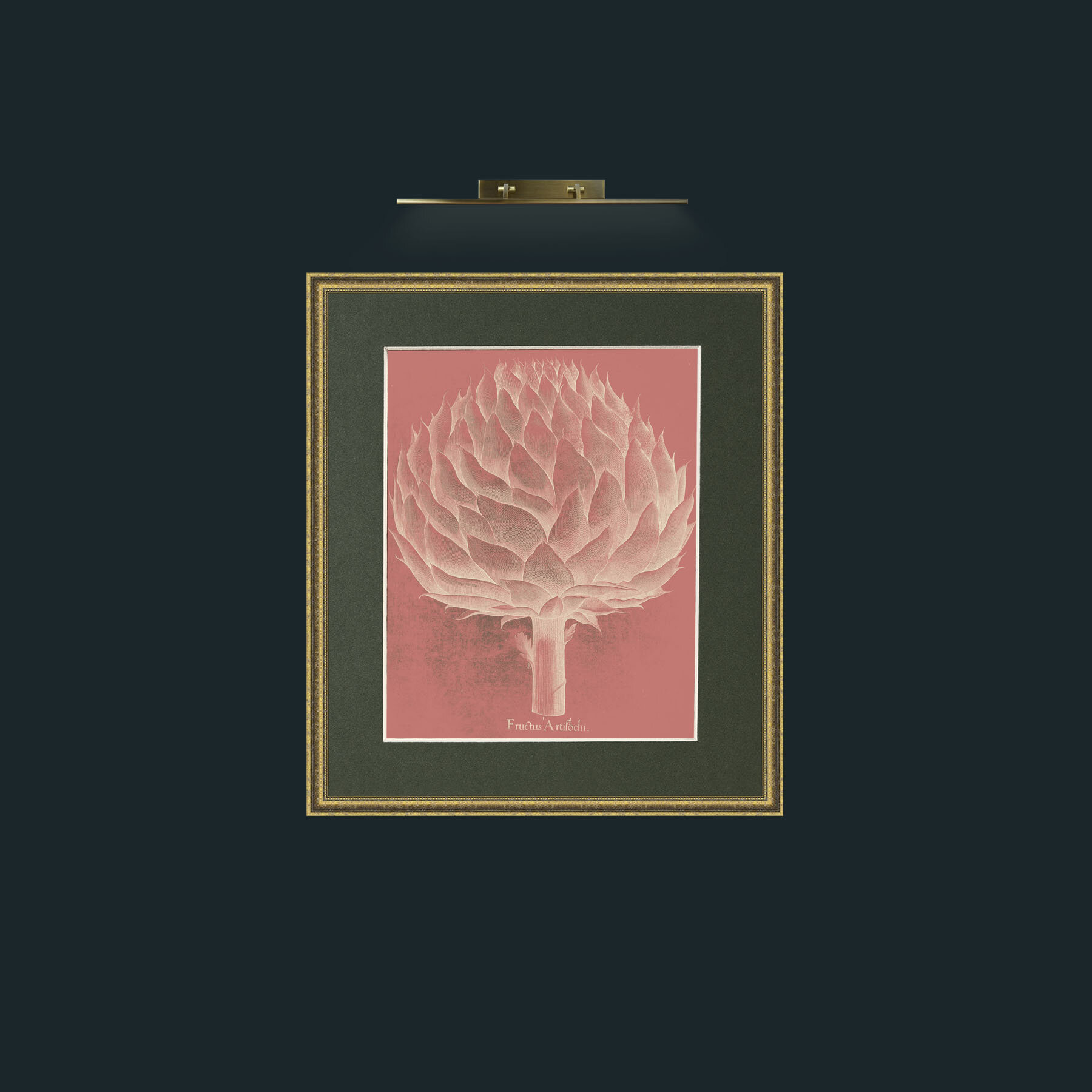 Art-Pink Artichoke-Frame-1GiltTextured-Mount-2Green.jpg