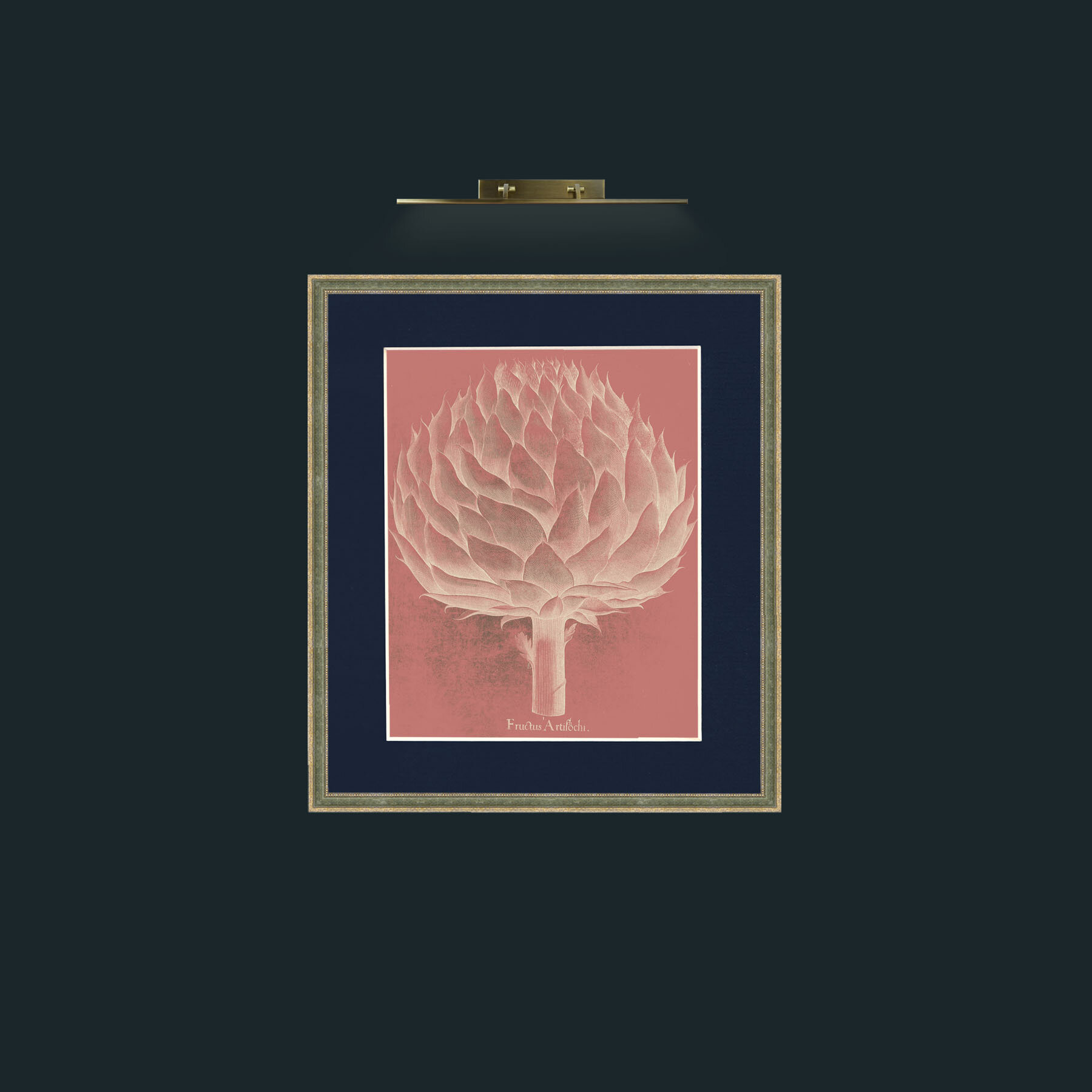 Art-Pink Artichoke-Frame-2GreenGiltTextured-Mount-3Blue.jpg