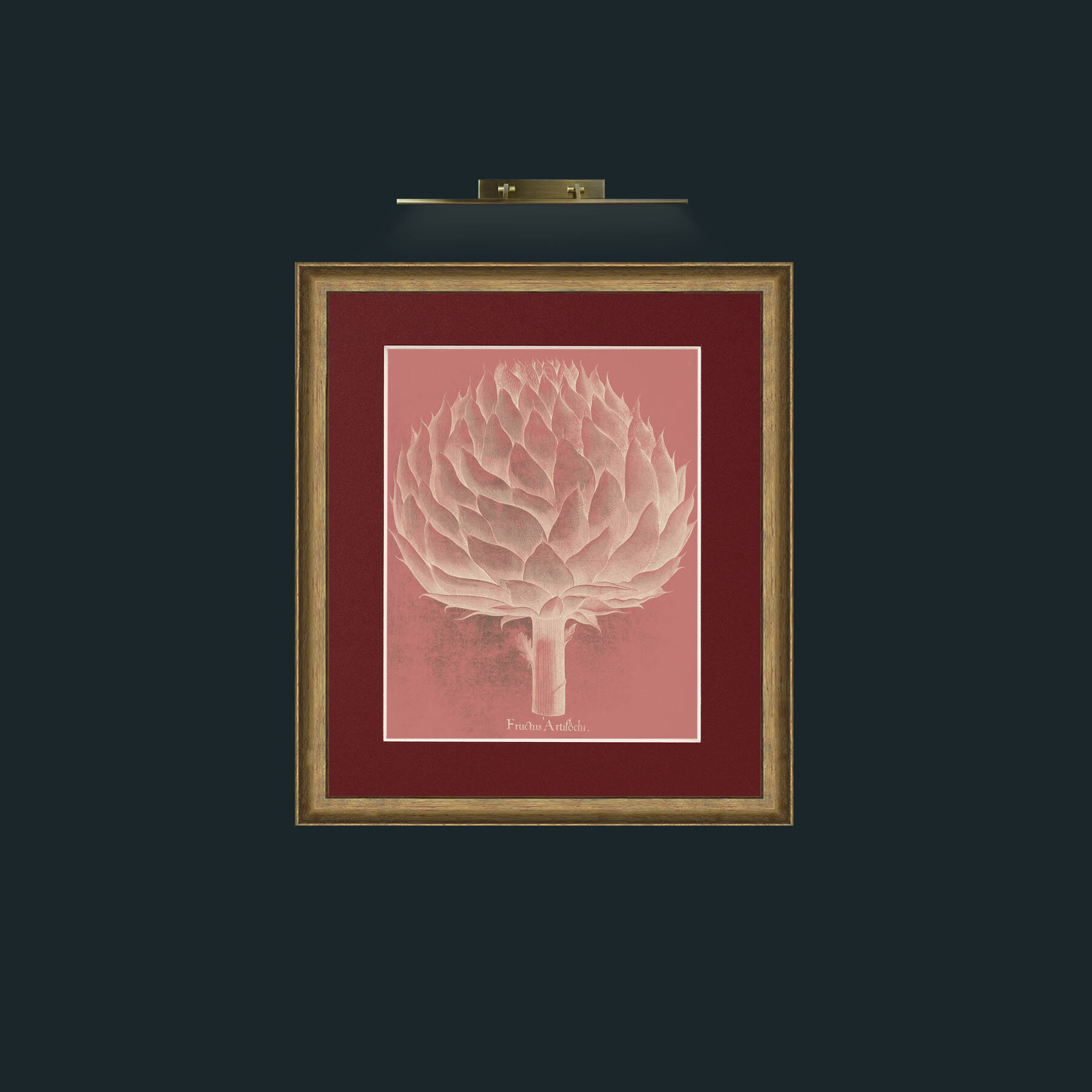 Art-Pink Artichoke-Frame-8RedGreenGilt-Mount-4Red.jpg