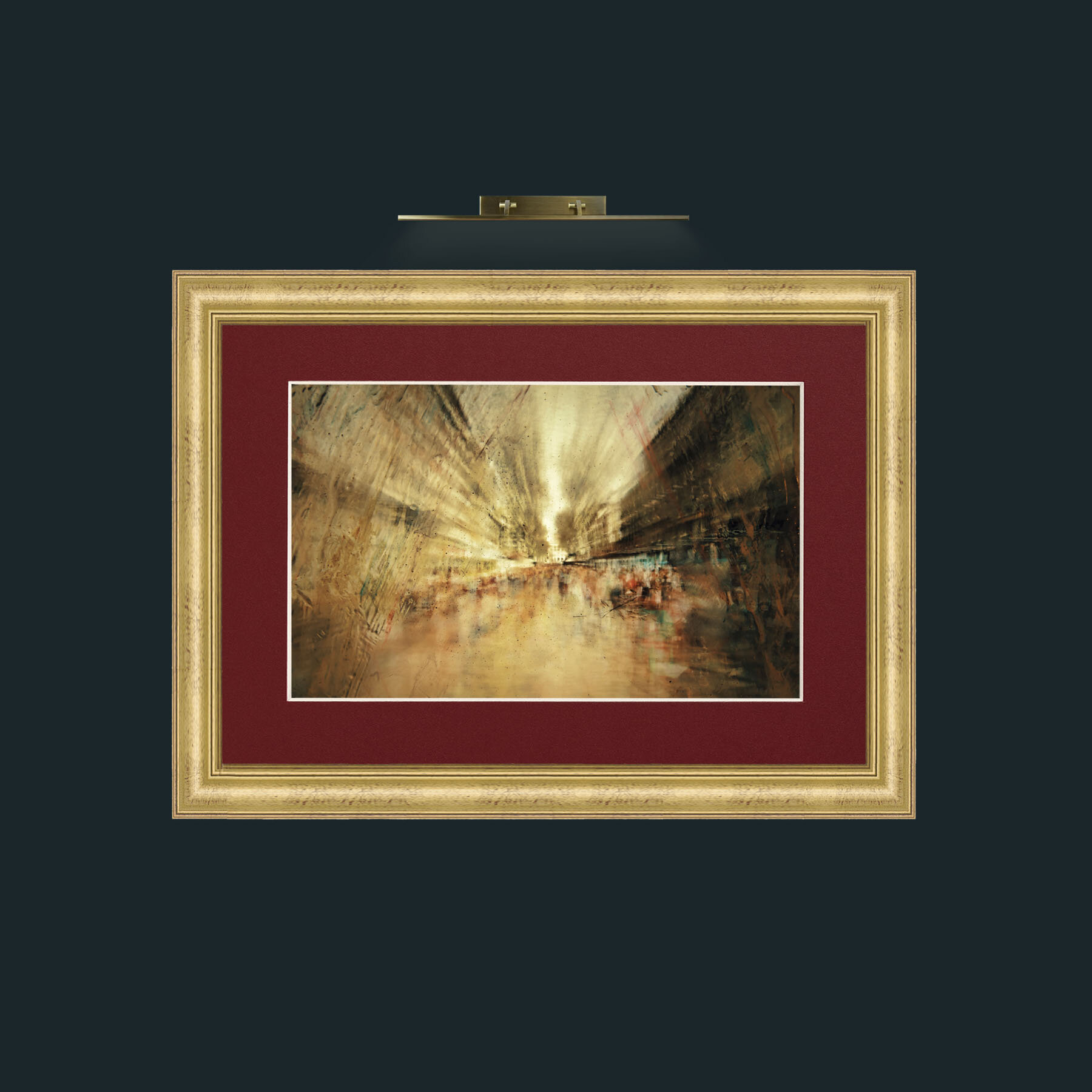 Art-The Street.jpg-Frame-9WideGilt-Mount-4Red.jpg