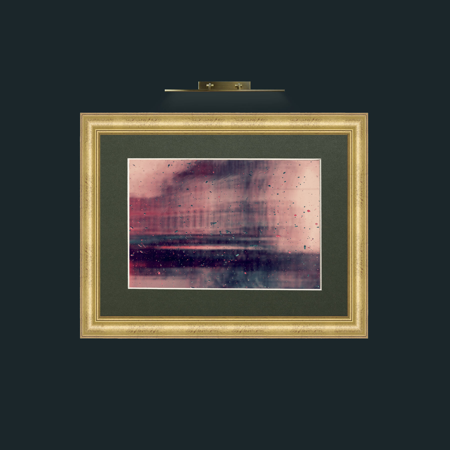 Art-Views in Pink and Black-Frame-9WideGilt-Mount-2Green.jpg