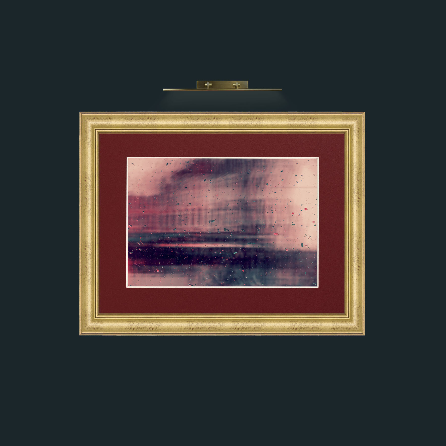 Art-Views in Pink and Black-Frame-9WideGilt-Mount-4Red.jpg