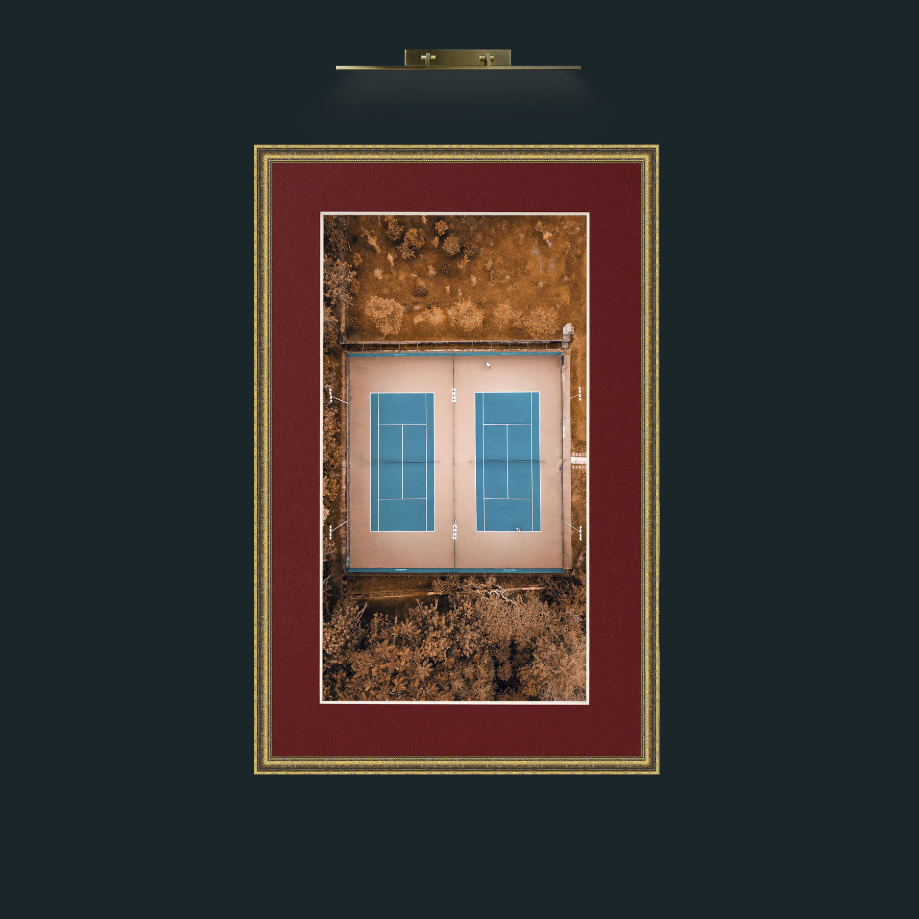 Art-Window to the Court.jpg-Frame-1GiltTextured-Mount-4Red.jpg