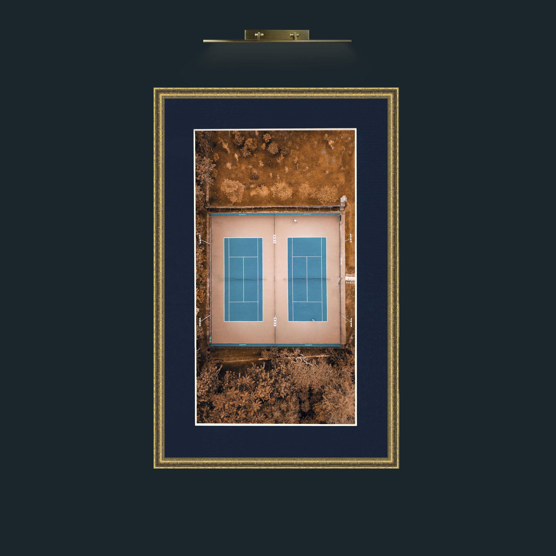 Art-Window to the Court.jpg-Frame-1GiltTextured-Mount-3Blue.jpg