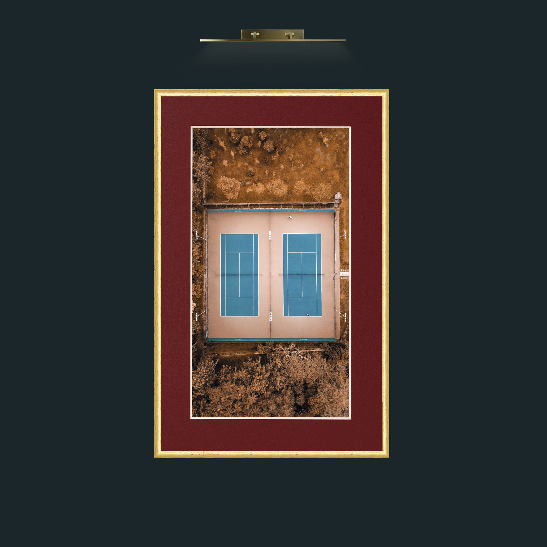 Art-Window to the Court.jpg-Frame-3RoundedGilt-Mount-4Red.jpg