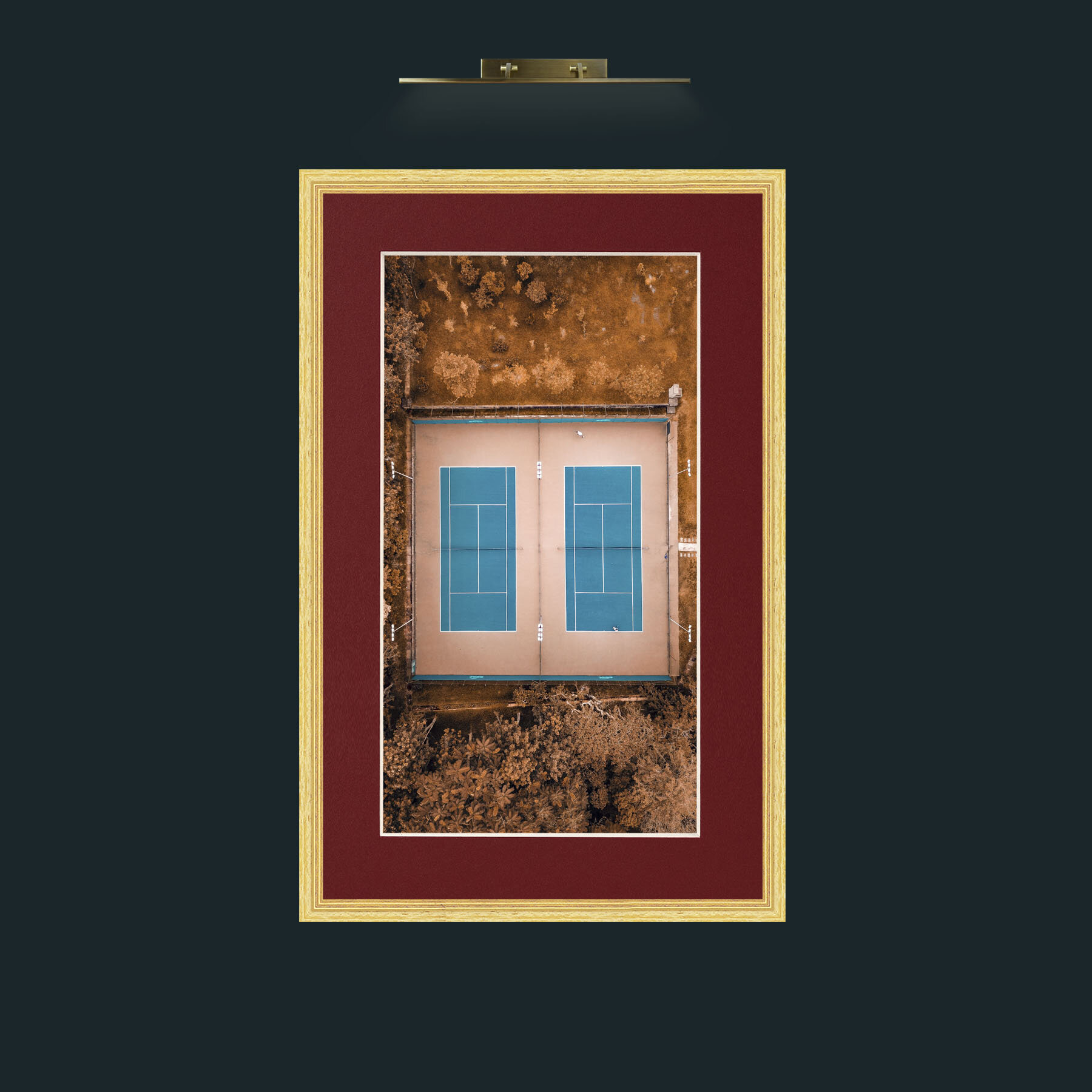 Art-Window to the Court.jpg-Frame-4BevelledGilt-Mount-4Red.jpg