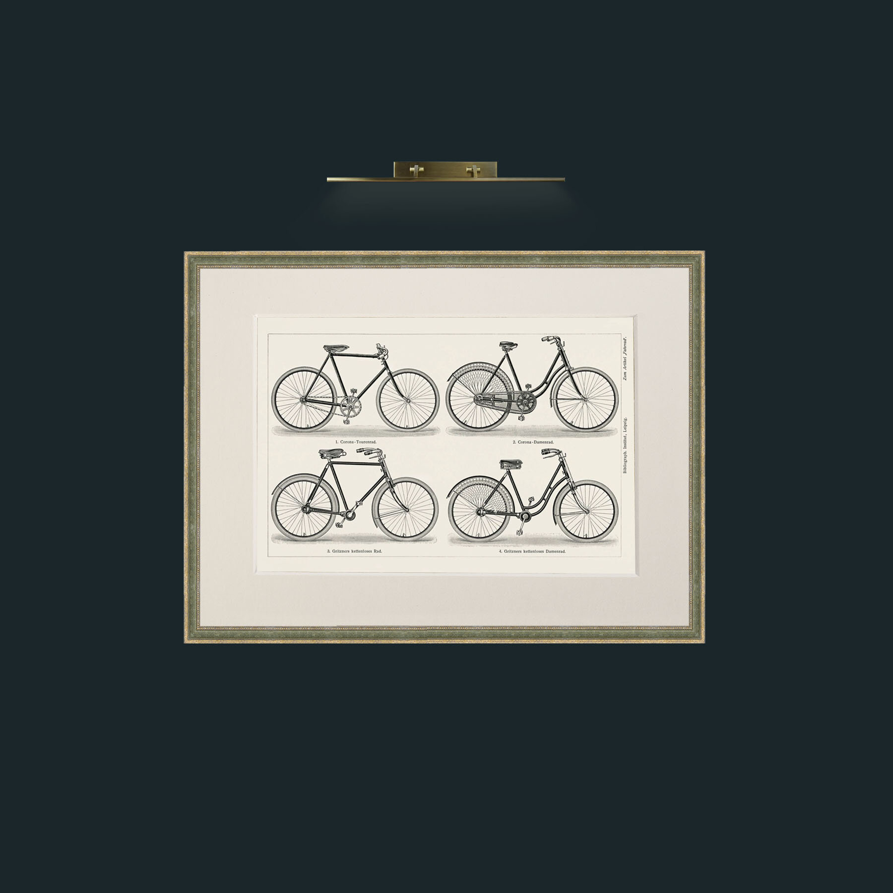 Art-Bicycles-Frame-2GreenGiltTextured-Mount-1Antique.jpg
