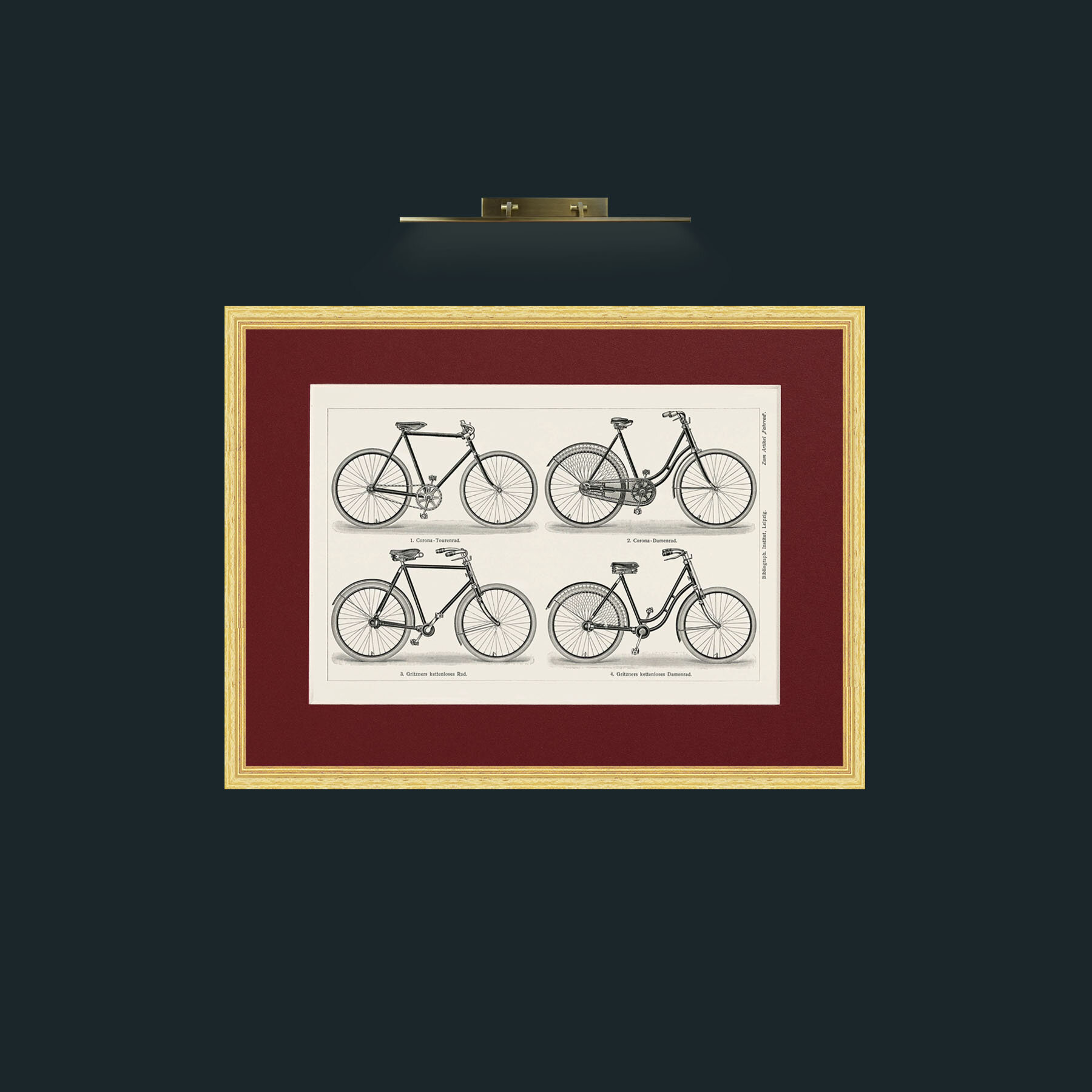 Art-Bicycles-Frame-4BevelledGilt-Mount-4Red.jpg