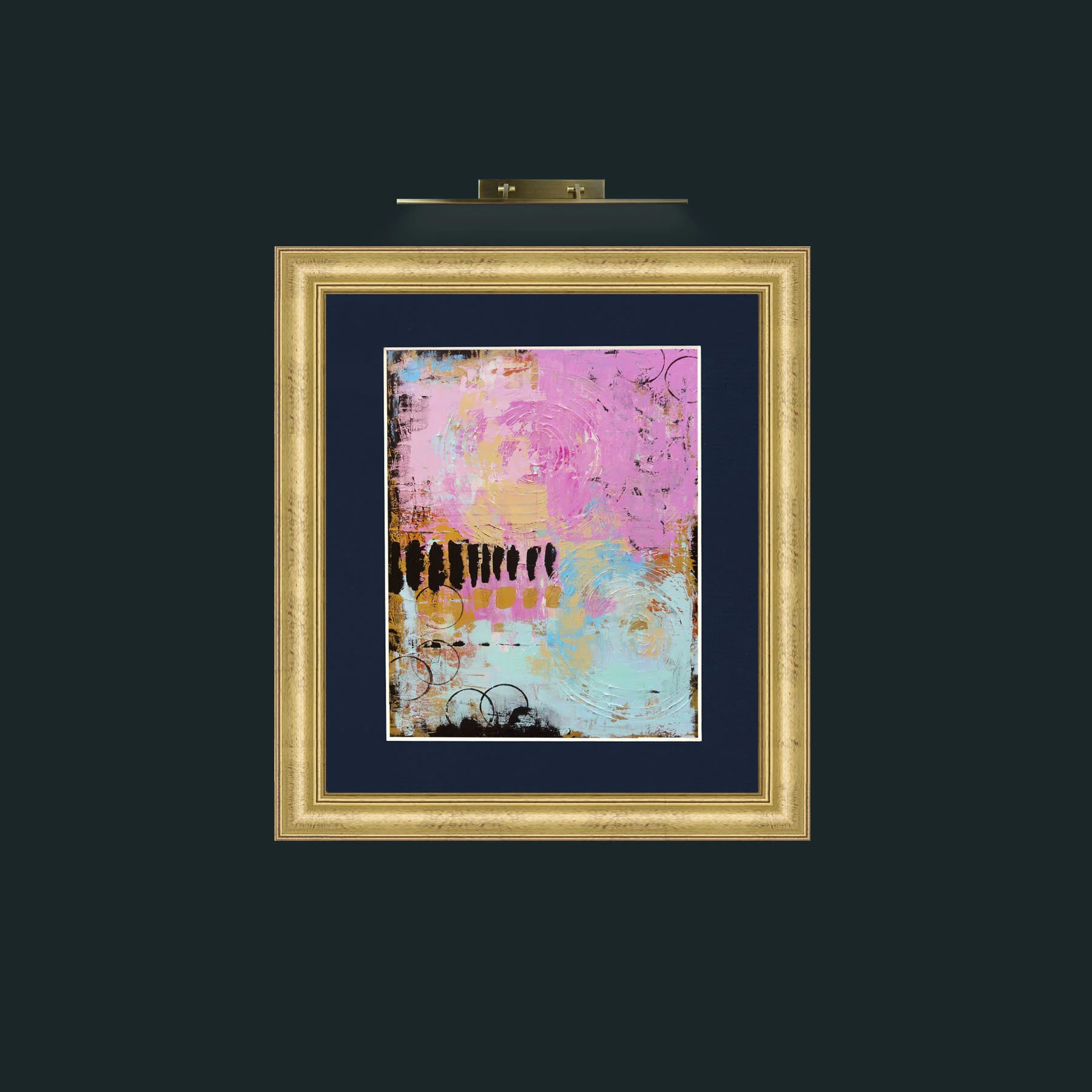 Art-Circles-Frame-9WideGilt-Mount-3Blue.jpg