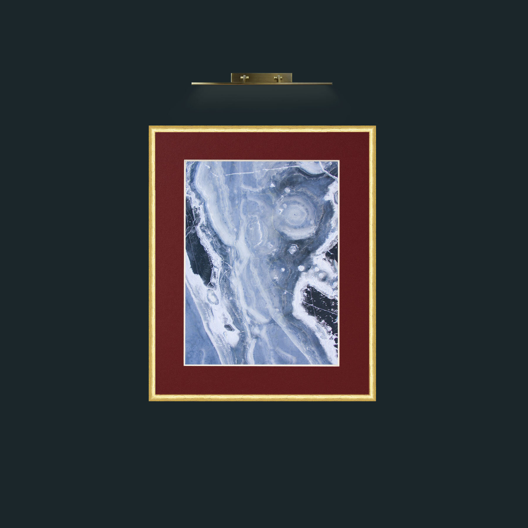 Art-Elements of Water-Frame-3RoundedGilt-Mount-4Red.jpg