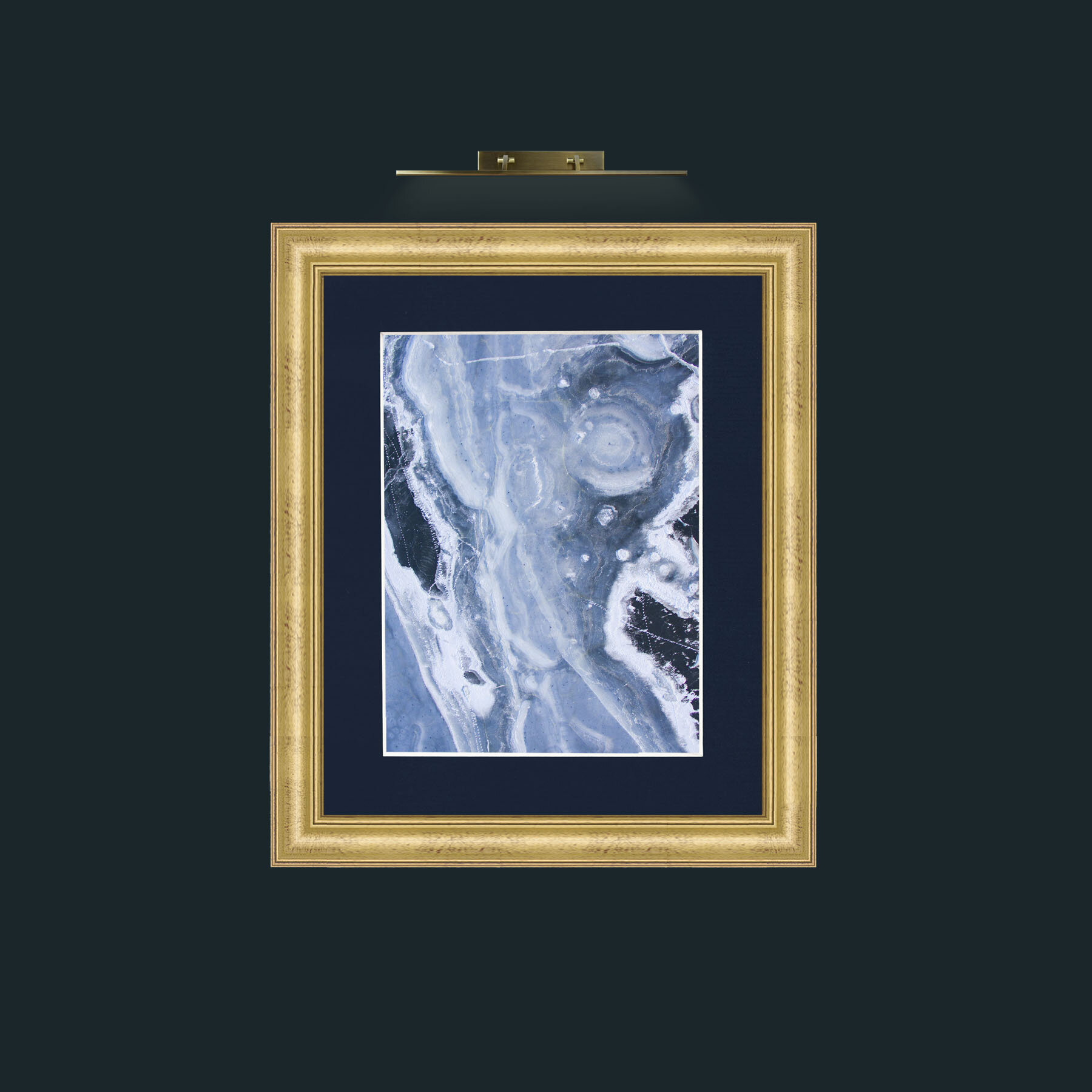 Art-Elements of Water-Frame-9WideGilt-Mount-3Blue.jpg