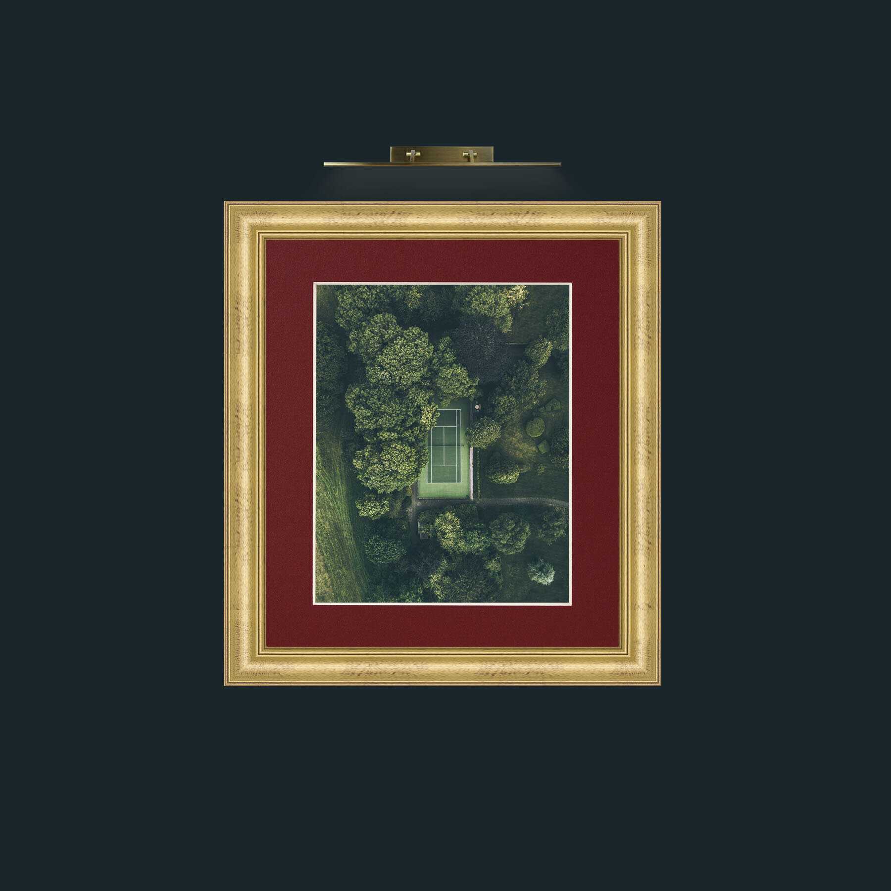 Art-Frampton Dorchester-Frame-9WideGilt-Mount-4Red.jpg