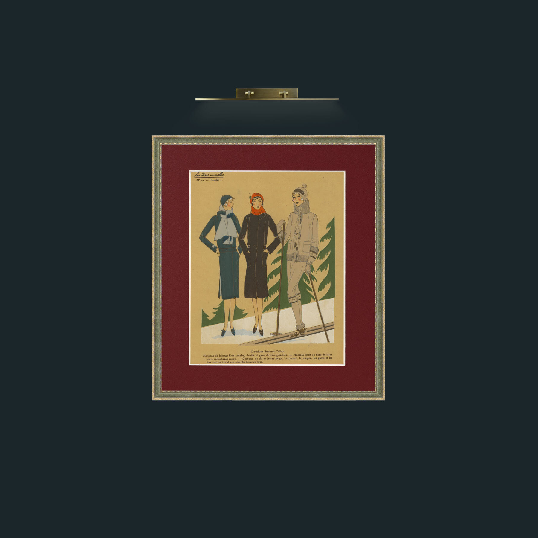 Art-Dressing for the SlopesFrame-2GreenGiltTextured-Mount-4Red-Art-Dressing for the Slopes.jpg