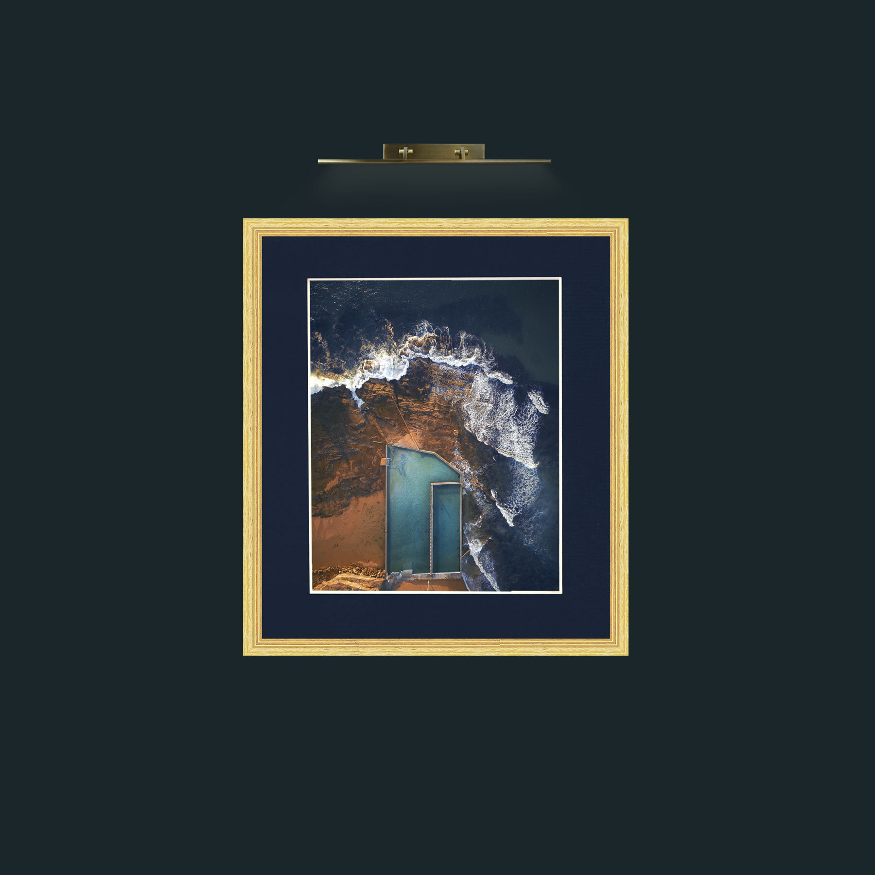 Art-Pool with a view-Frame-4BevelledGilt-Mount-3Blue.jpg