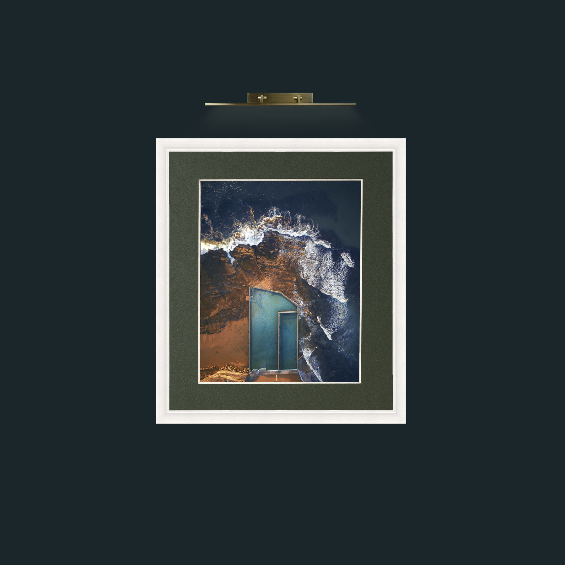 Art-Pool with a view-Frame-5White-Mount-2Green.jpg