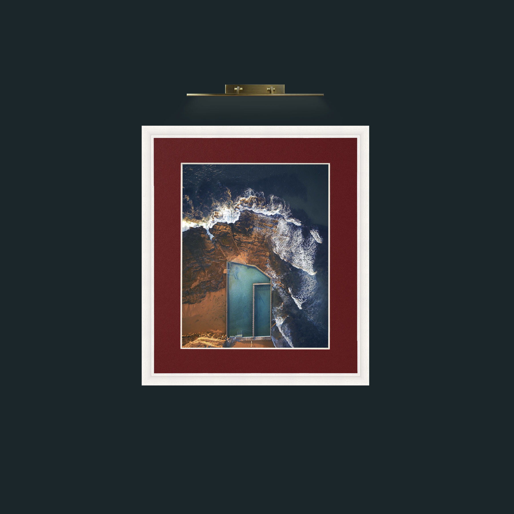 Art-Pool with a view-Frame-5White-Mount-4Red.jpg