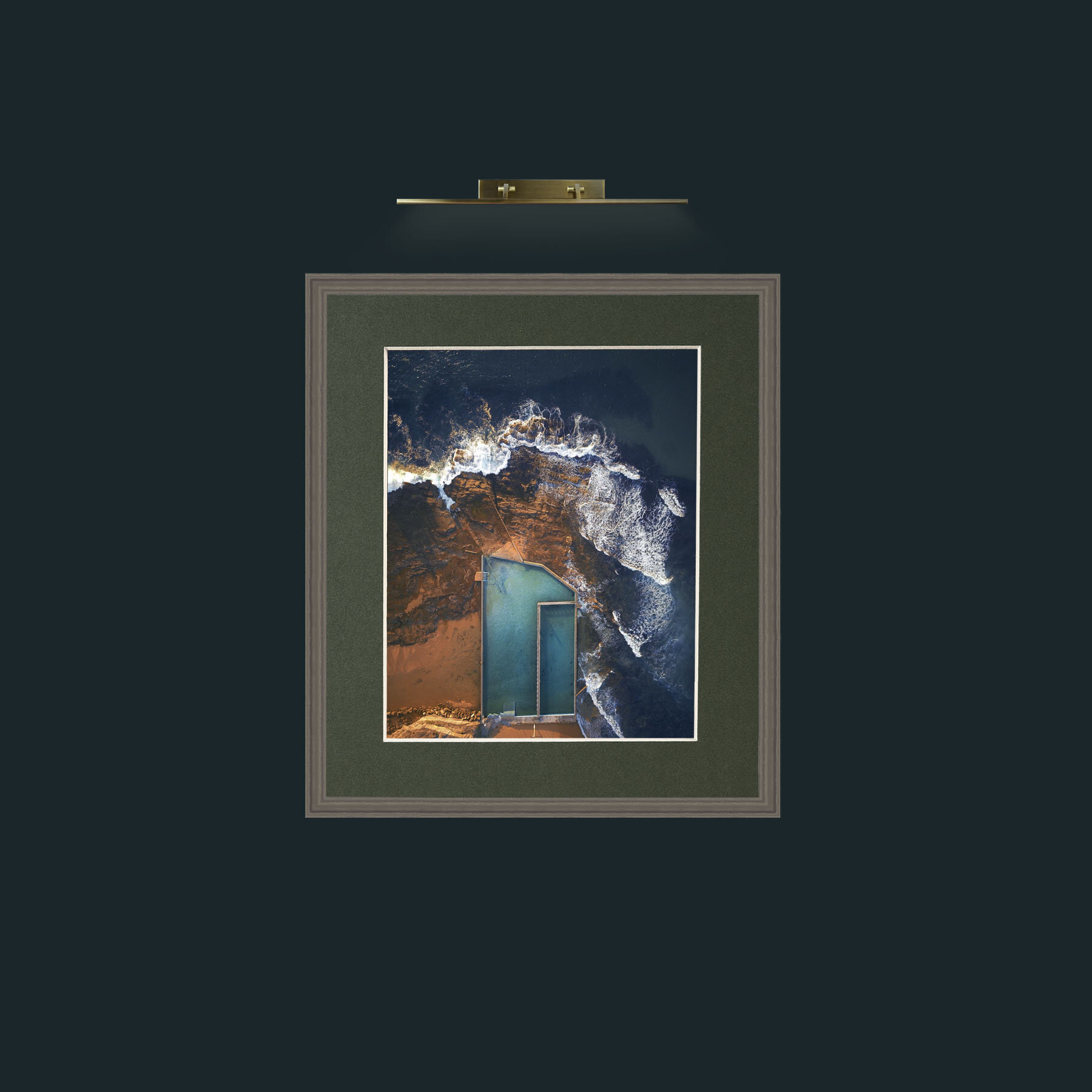 Art-Pool with a view-Frame-6Grey-Mount-2Green.jpg