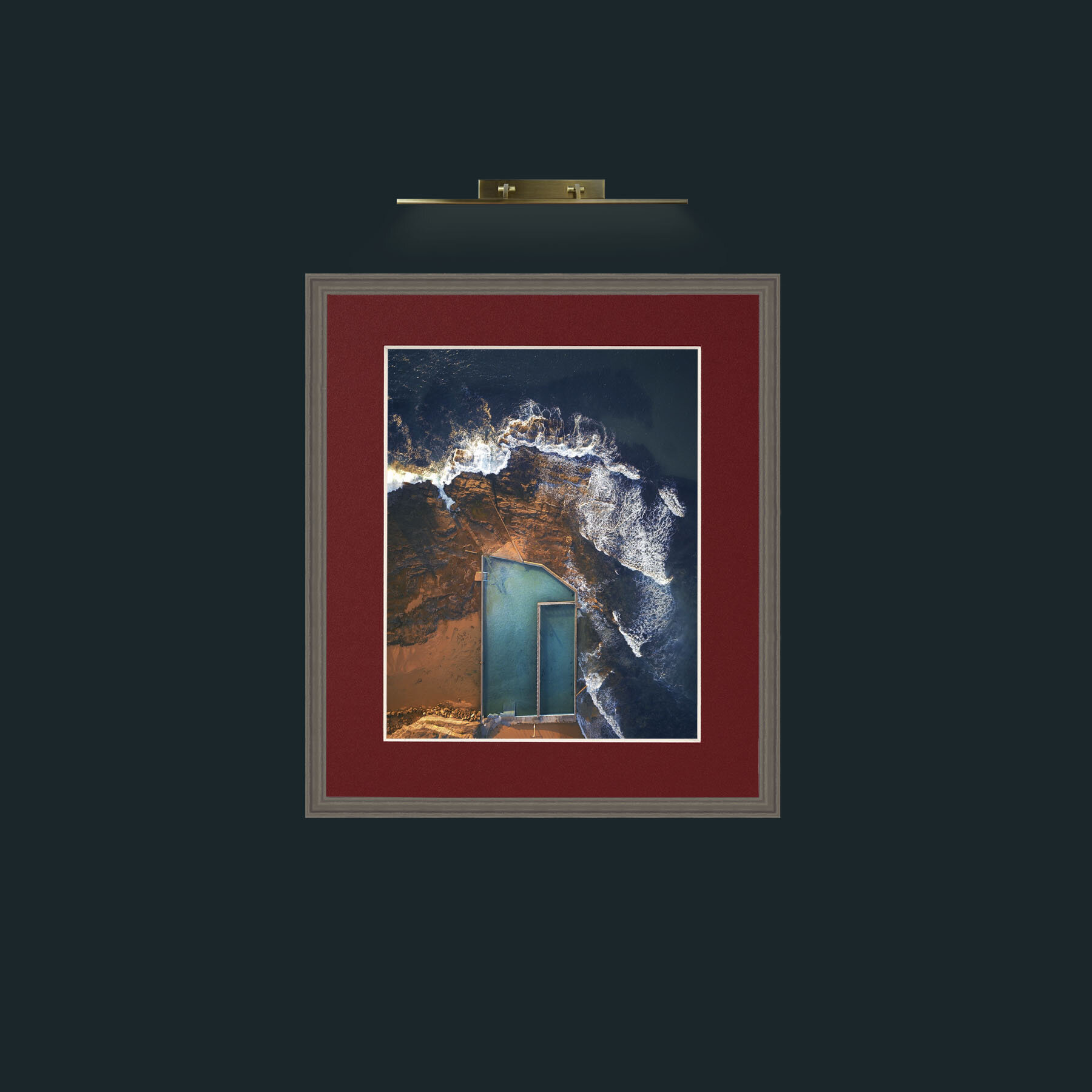 Art-Pool with a view-Frame-6Grey-Mount-4Red.jpg