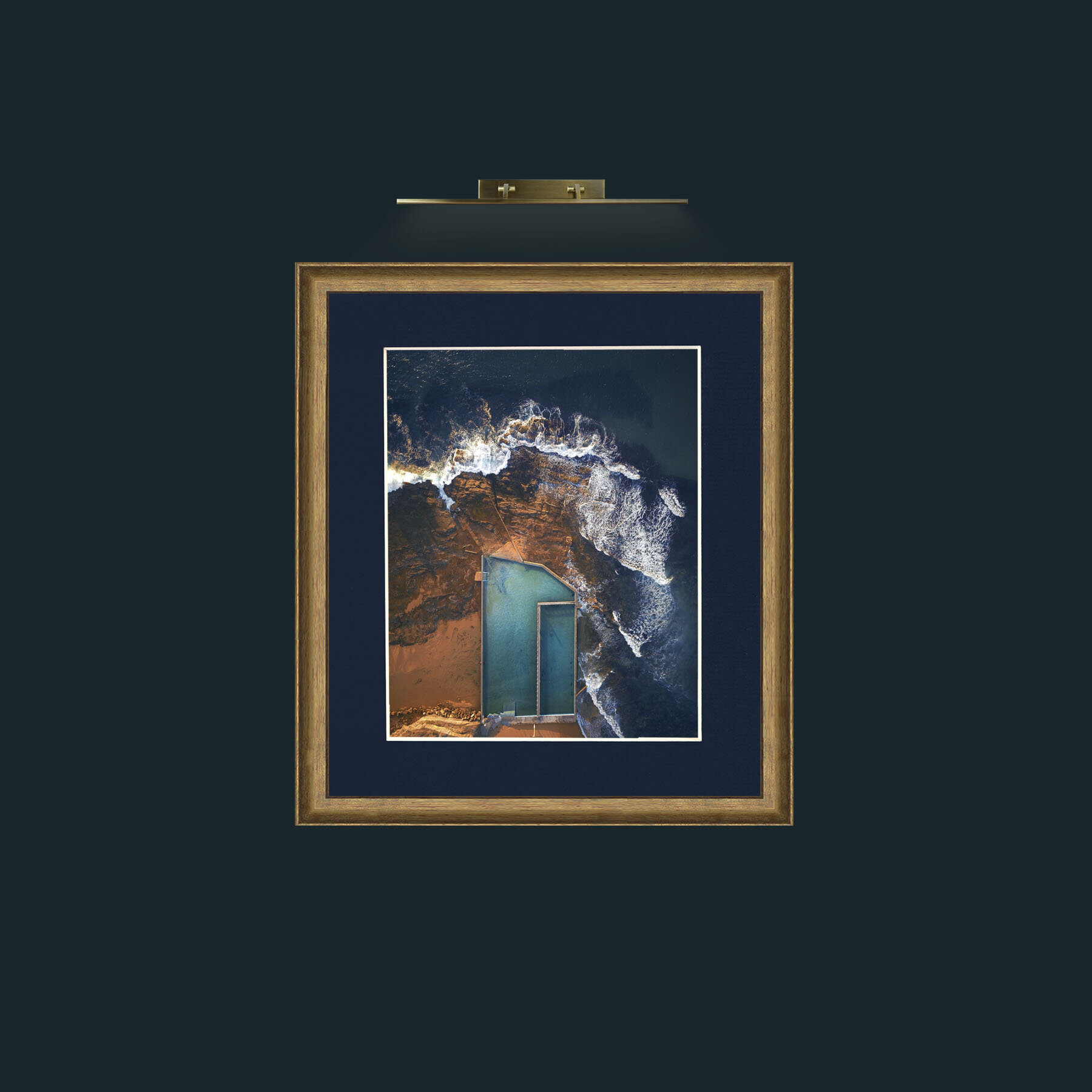 Art-Pool with a view-Frame-8RedGreenGilt-Mount-3Blue.jpg