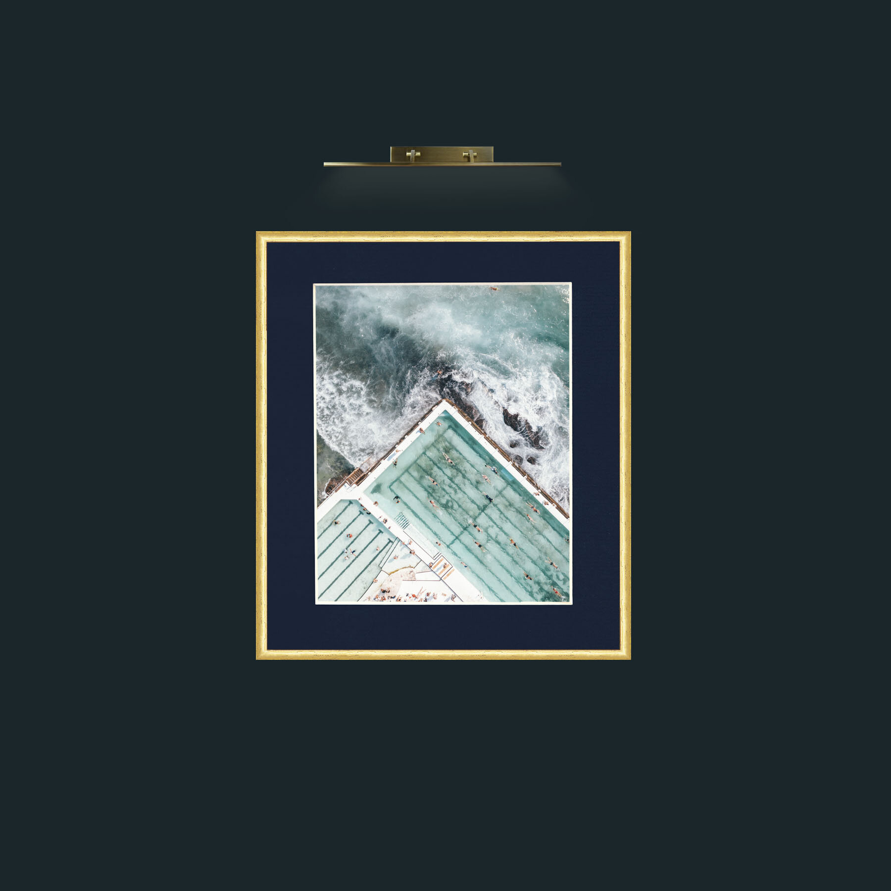 Art-Swimming on the Edge-Frame-3RoundedGilt-Mount-3Blue.jpg