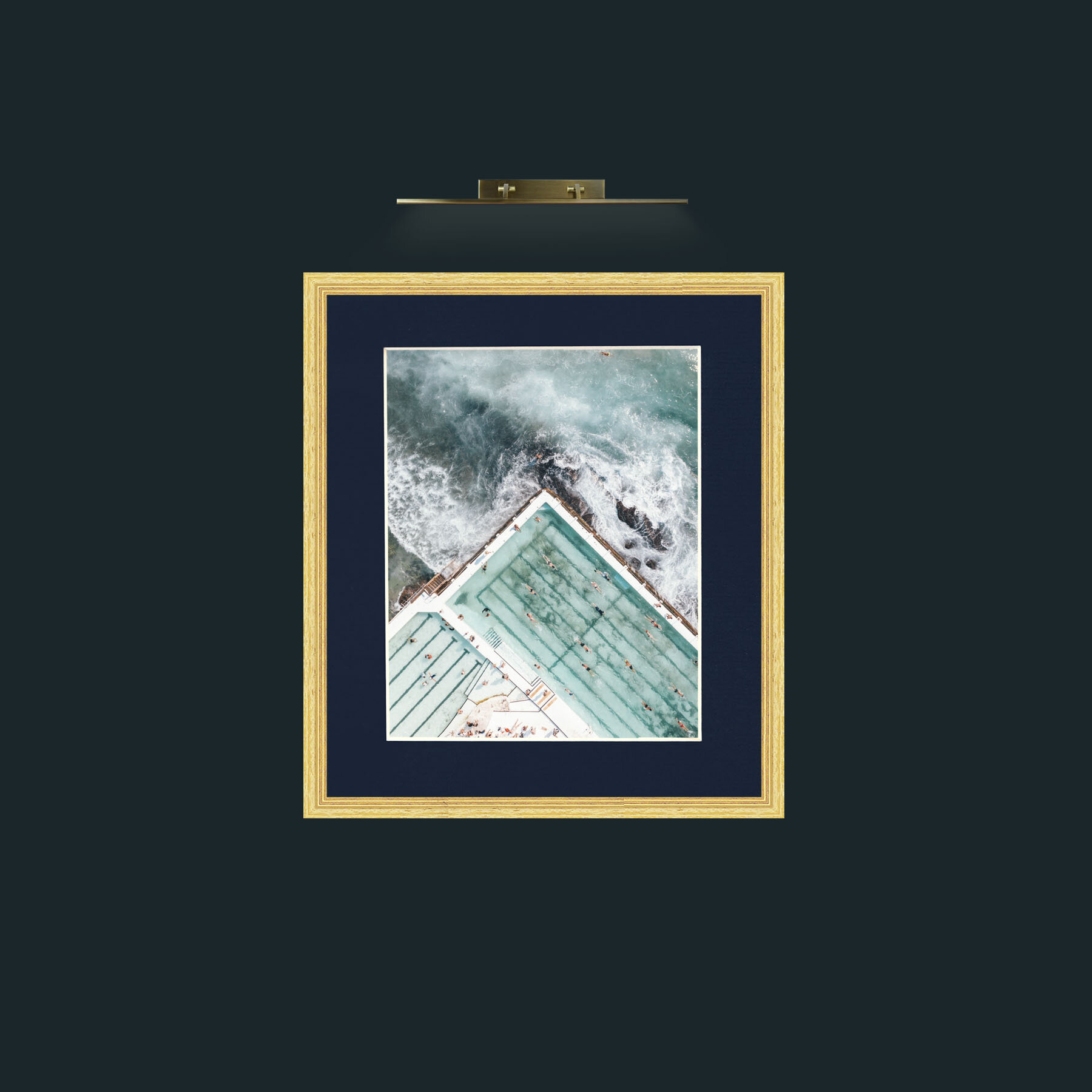 Art-Swimming on the Edge-Frame-4BevelledGilt-Mount-3Blue.jpg