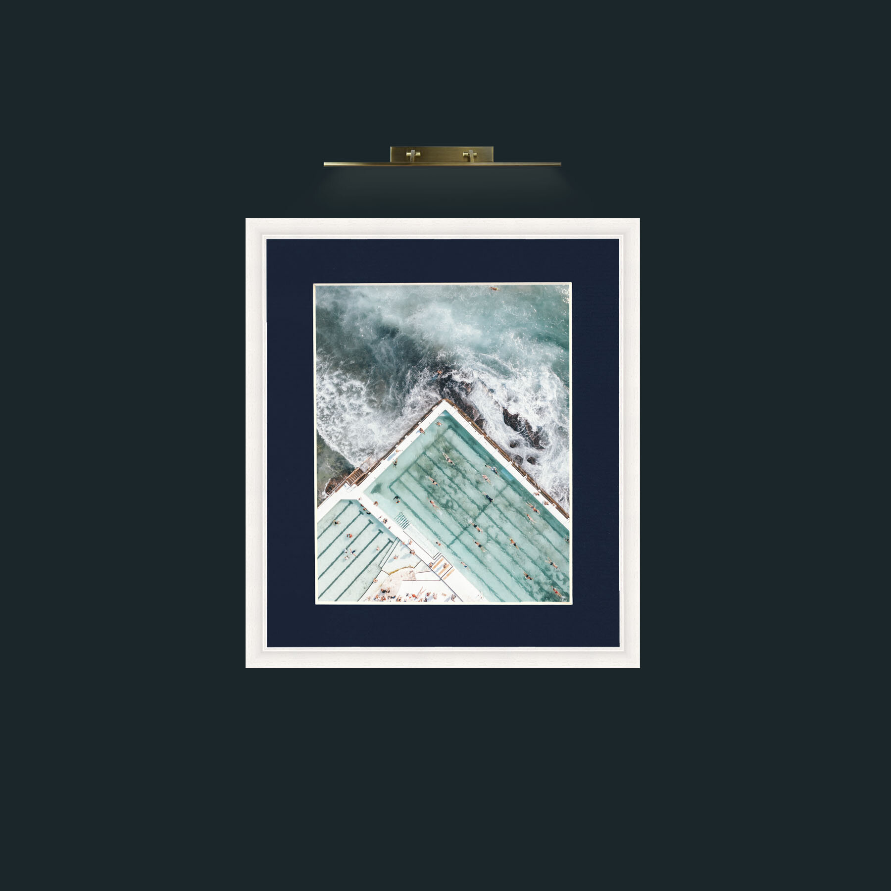 Art-Swimming on the Edge-Frame-5White-Mount-3Blue.jpg