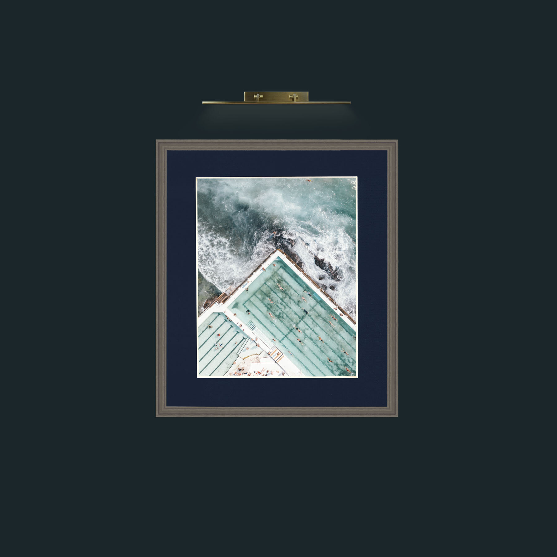 Art-Swimming on the Edge-Frame-6Grey-Mount-3Blue.jpg