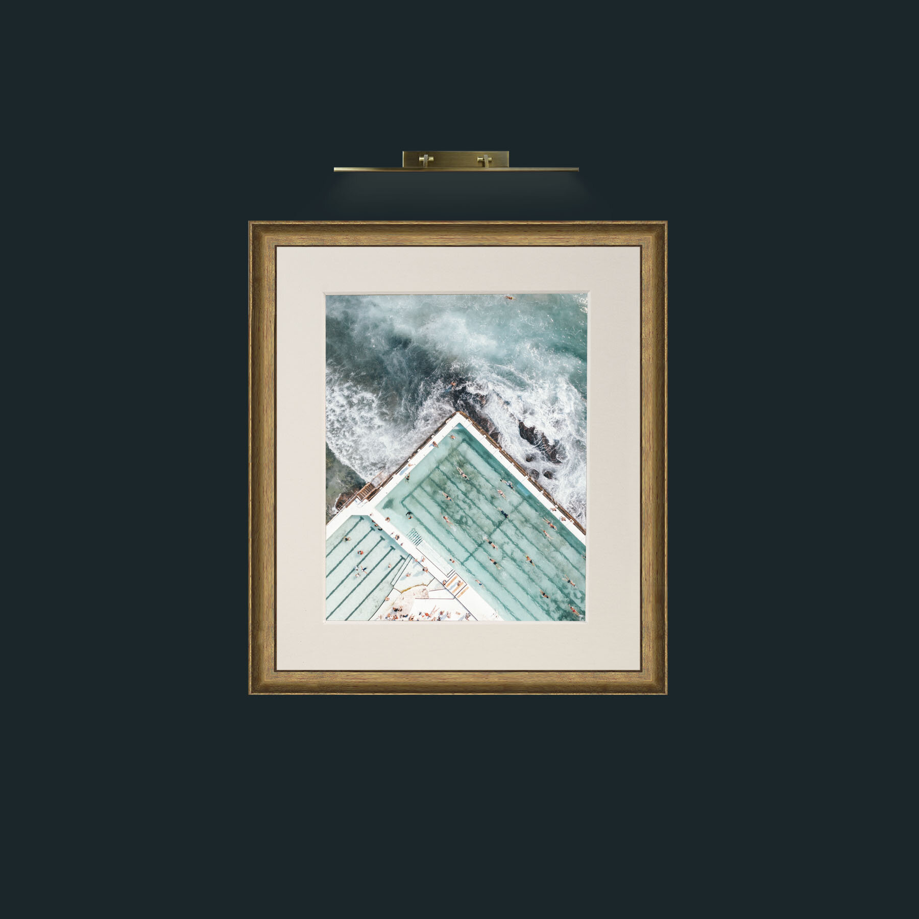 Art-Swimming on the Edge-Frame-8RedGreenGilt-Mount-1Antique.jpg
