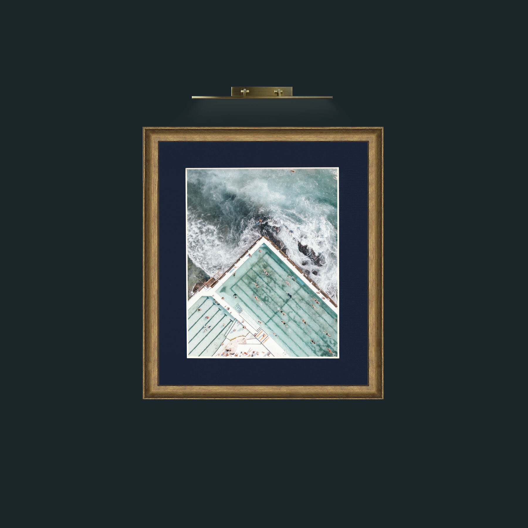 Art-Swimming on the Edge-Frame-8RedGreenGilt-Mount-3Blue.jpg