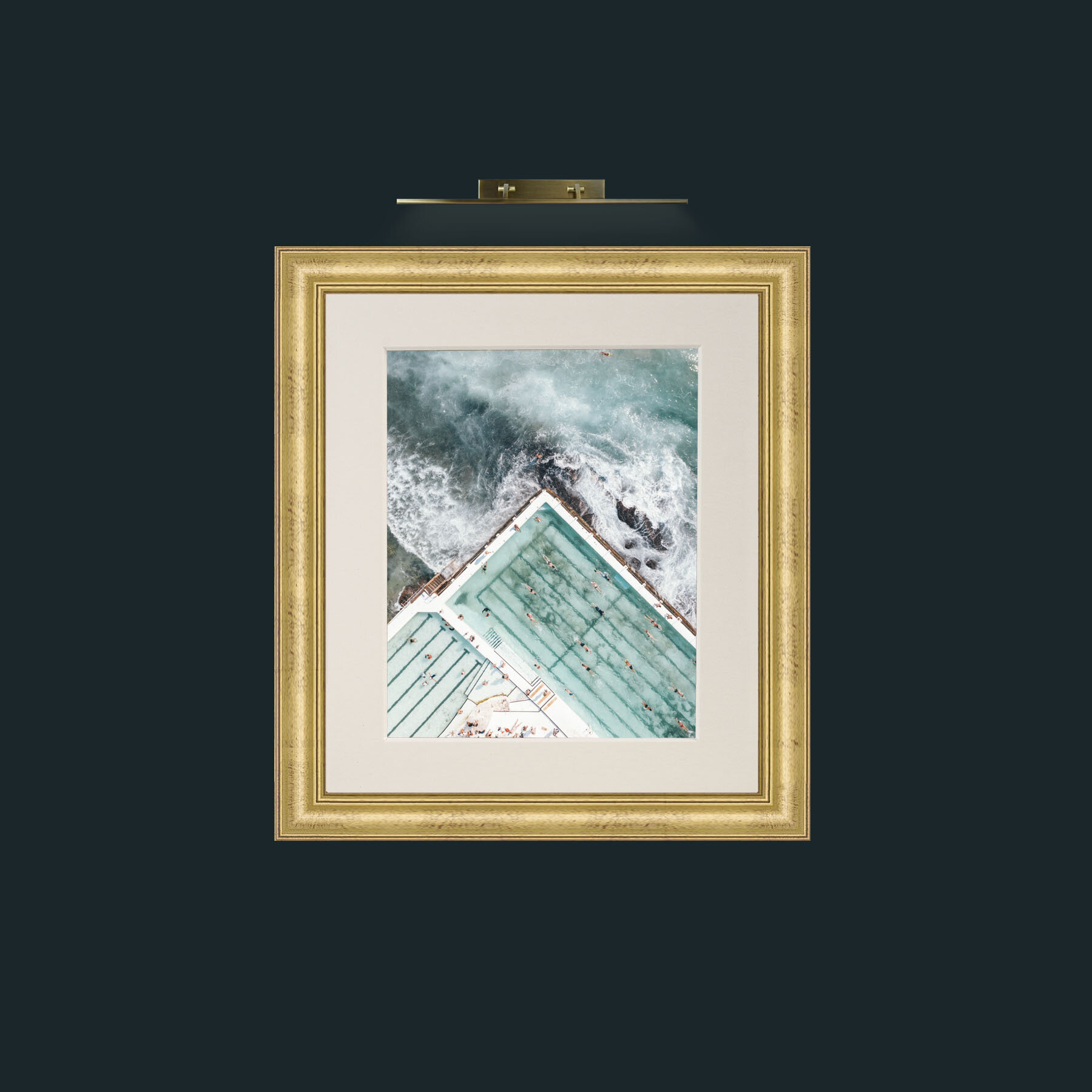 Art-Swimming on the Edge-Frame-9WideGilt-Mount-1Antique.jpg