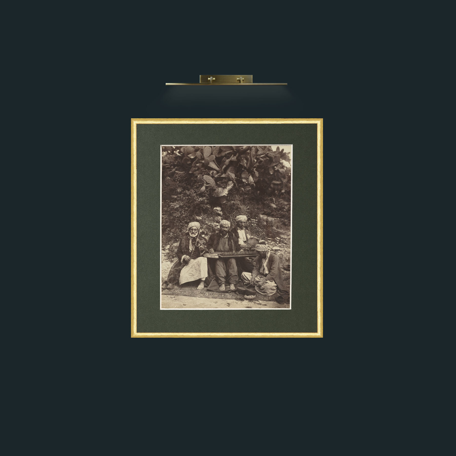Art-The Band-Frame-3RoundedGilt-Mount-2Green.jpg