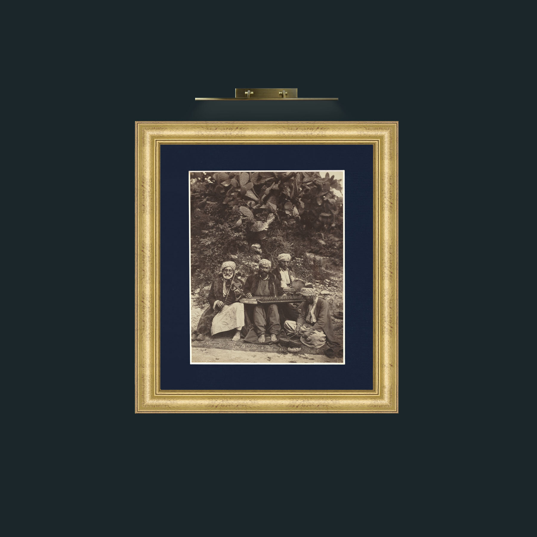 Art-The Band-Frame-9WideGilt-Mount-3Blue.jpg