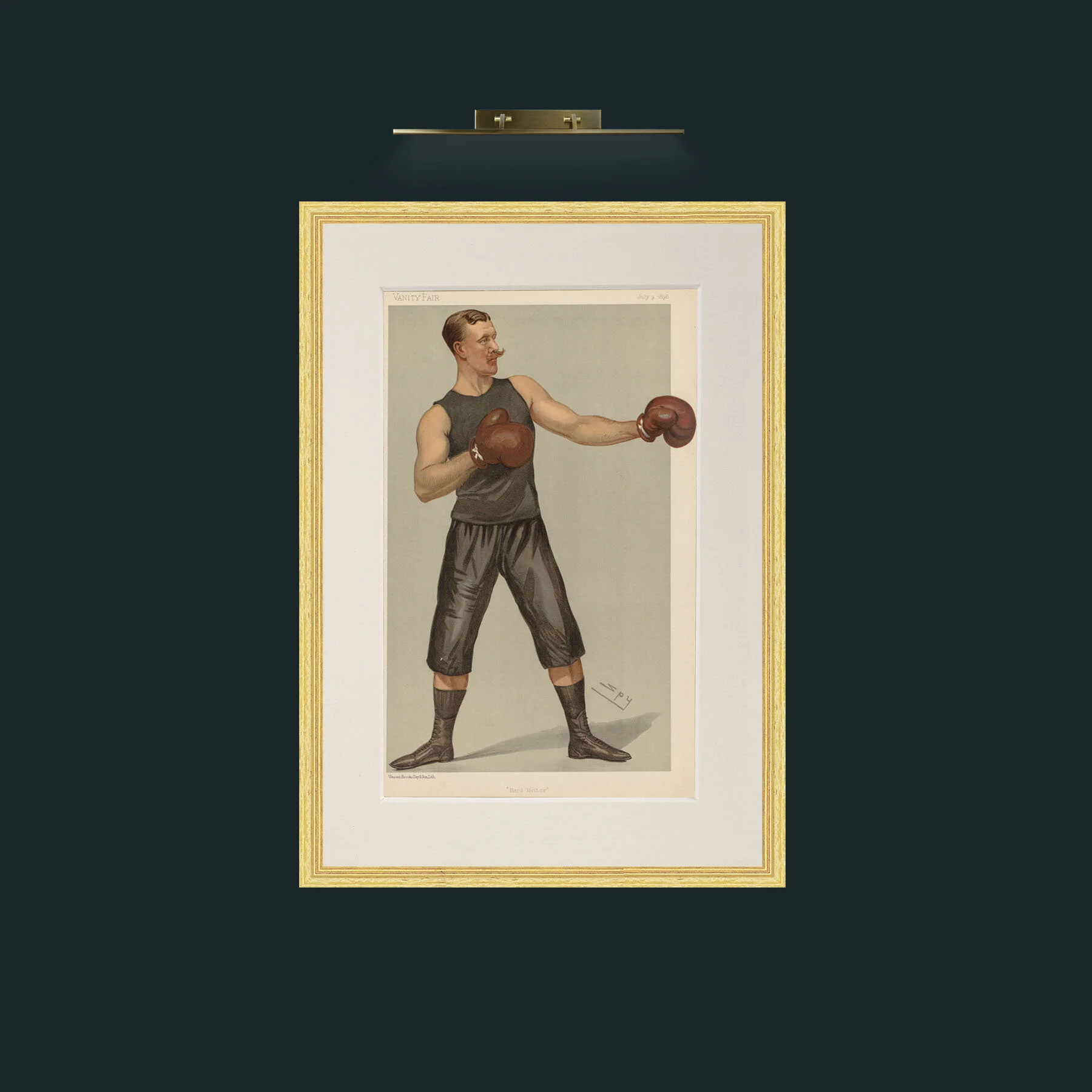Art-Hard Hitter.jpg-Frame-4BevelledGilt-Mount-1Antique.jpg