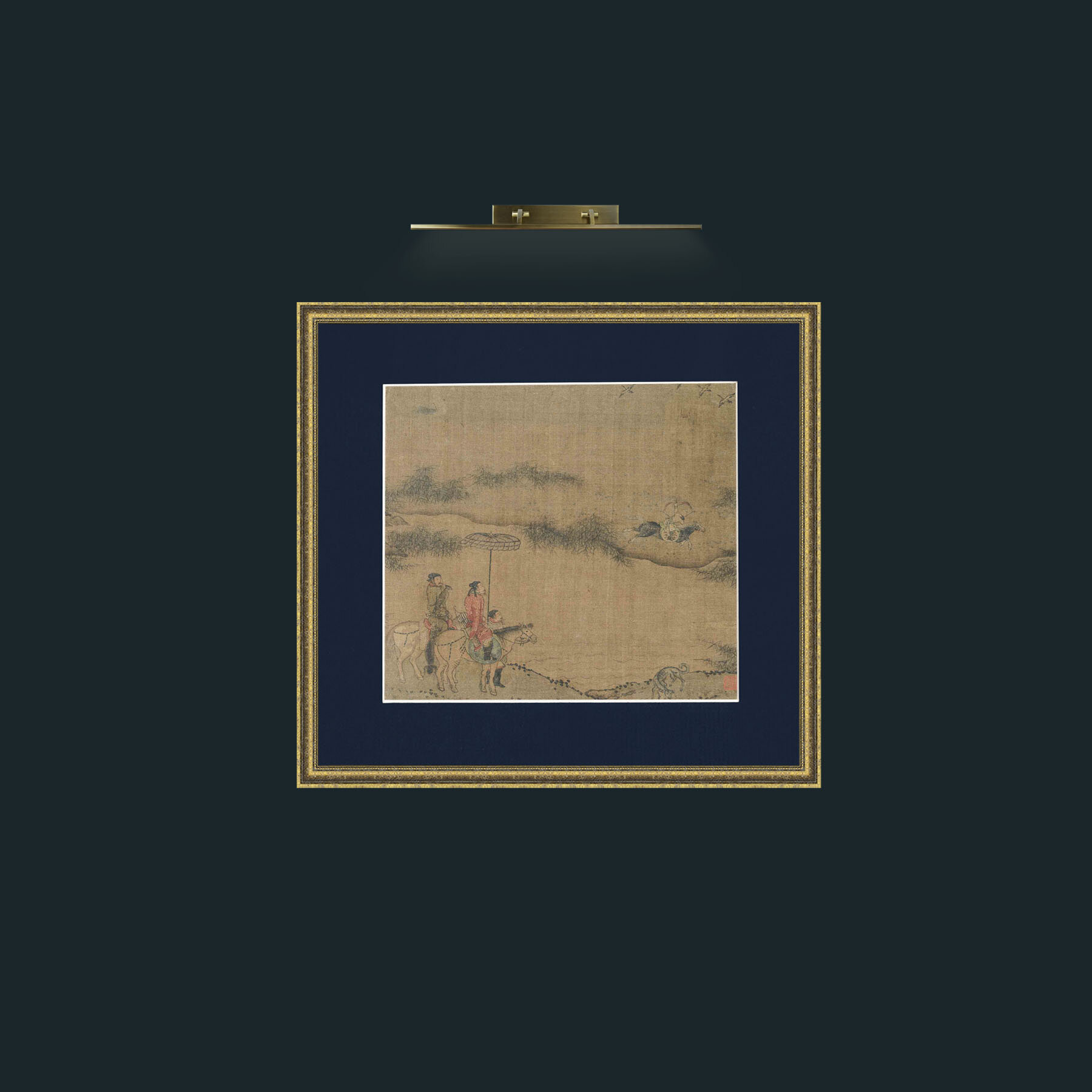 Art-Hunting-Frame-1GiltTextured-Mount-3Blue.jpg