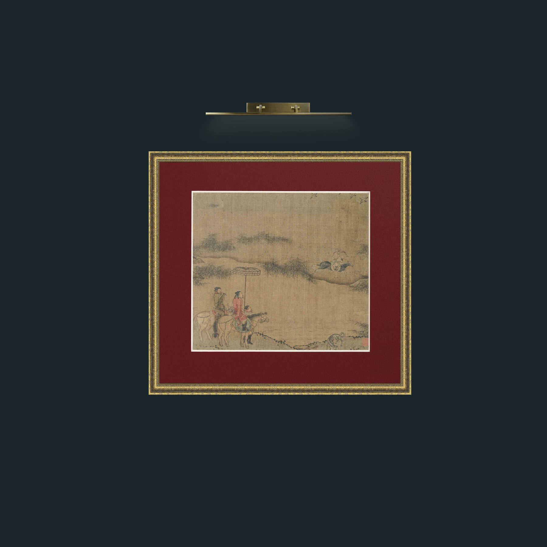 Art-Hunting-Frame-1GiltTextured-Mount-4Red.jpg