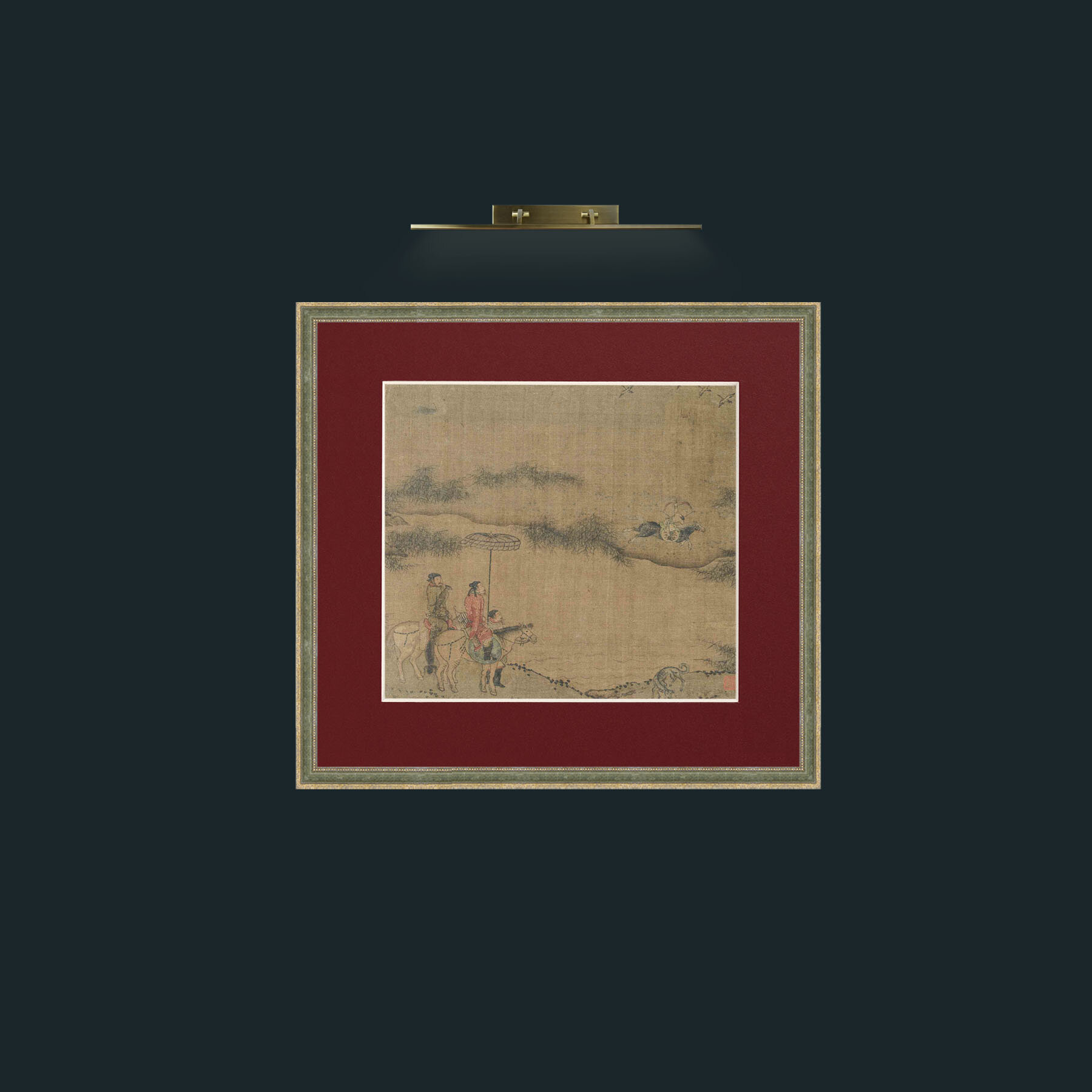 Art-Hunting-Frame-2GreenGiltTextured-Mount-4Red.jpg