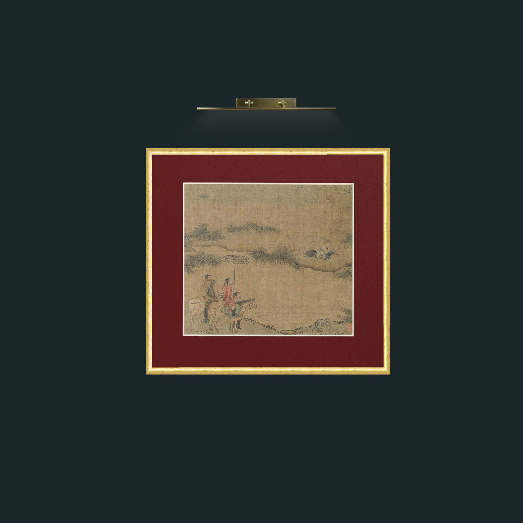 Art-Hunting-Frame-3RoundedGilt-Mount-4Red.jpg