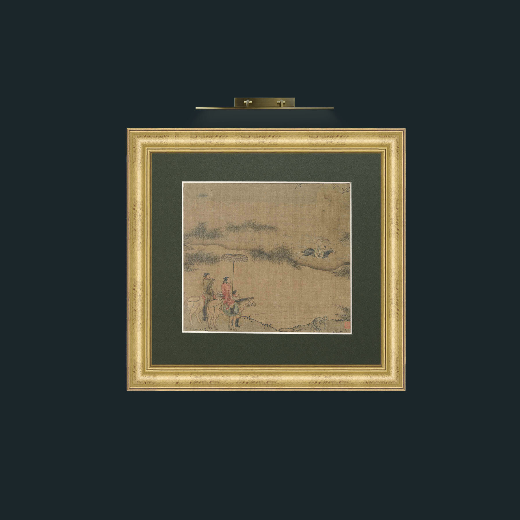Art-Hunting-Frame-9WideGilt-Mount-2Green.jpg