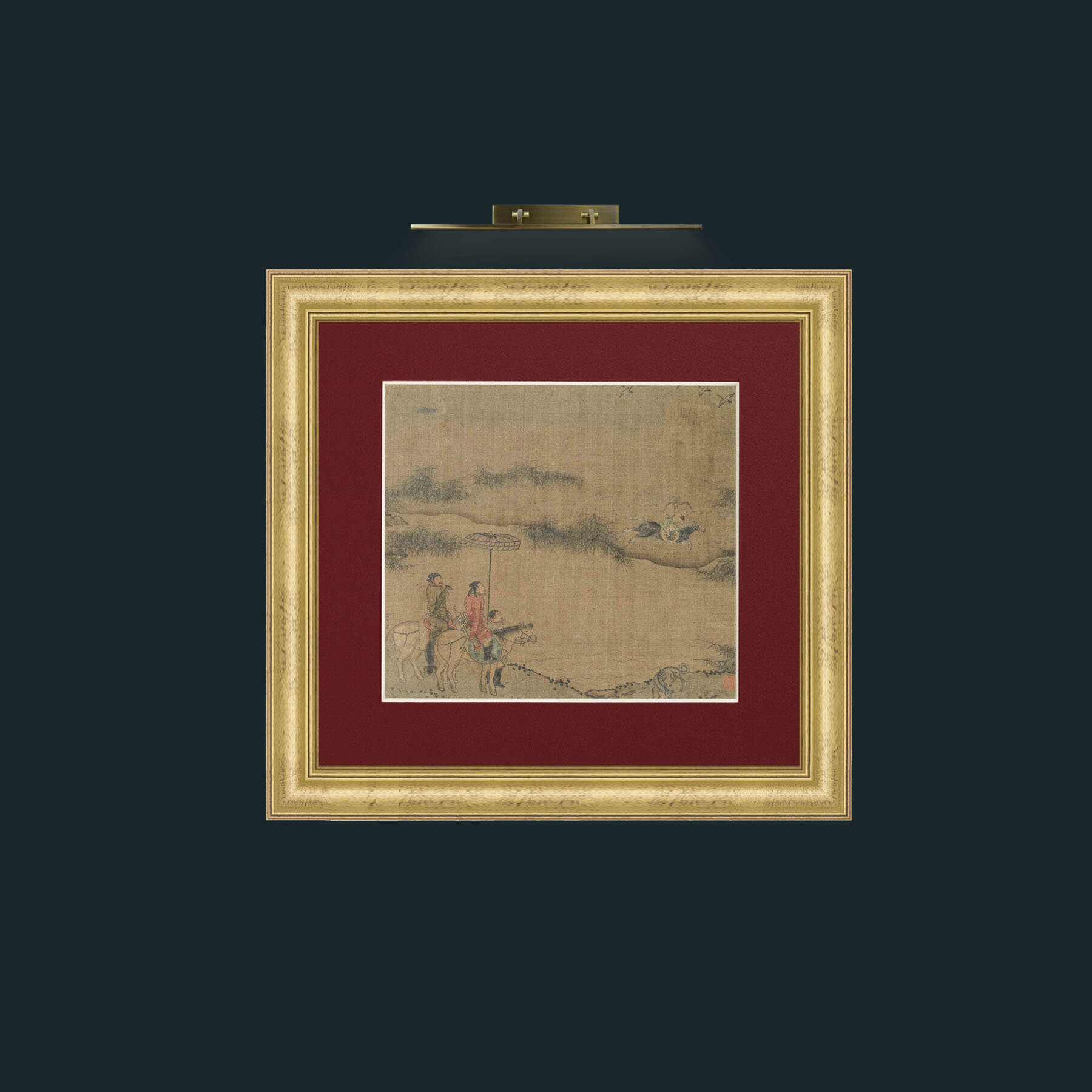 Art-Hunting-Frame-9WideGilt-Mount-4Red.jpg
