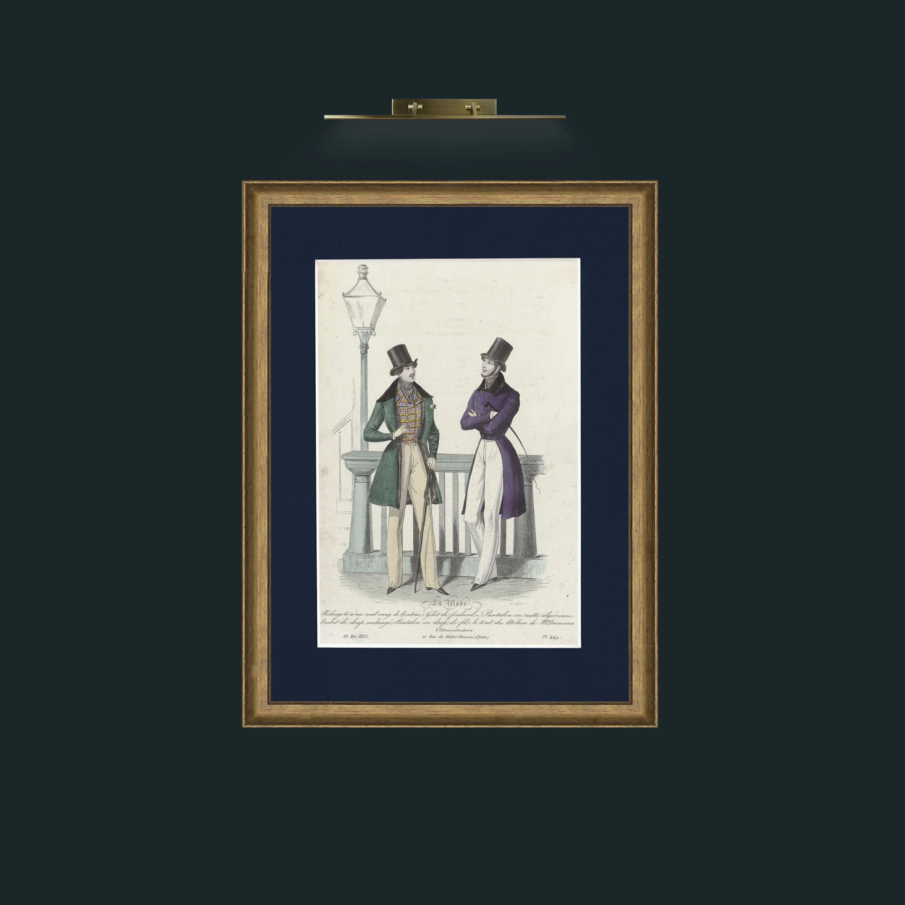 Art-La Mode.jpg-Frame-8AntiqueRedGoldGilt-Mount-3Blue.jpg