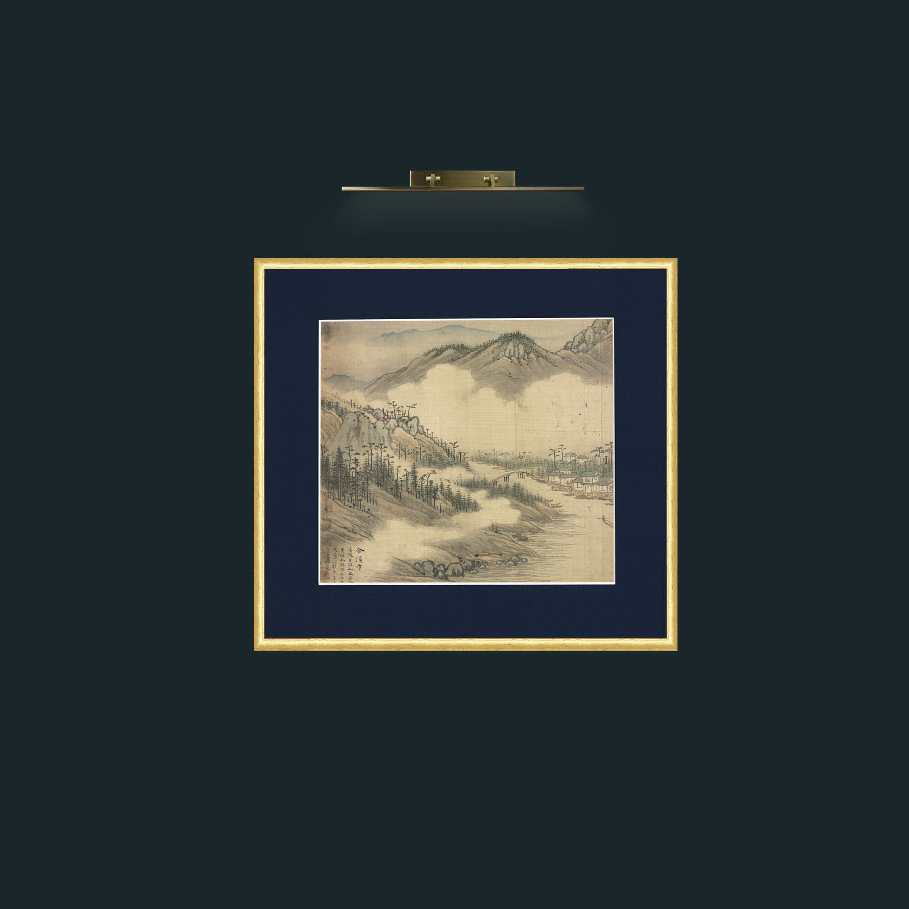 Art-Eighteen Views of Huzhou-Frame-3RoundedGilt-Mount-3Blue.jpg
