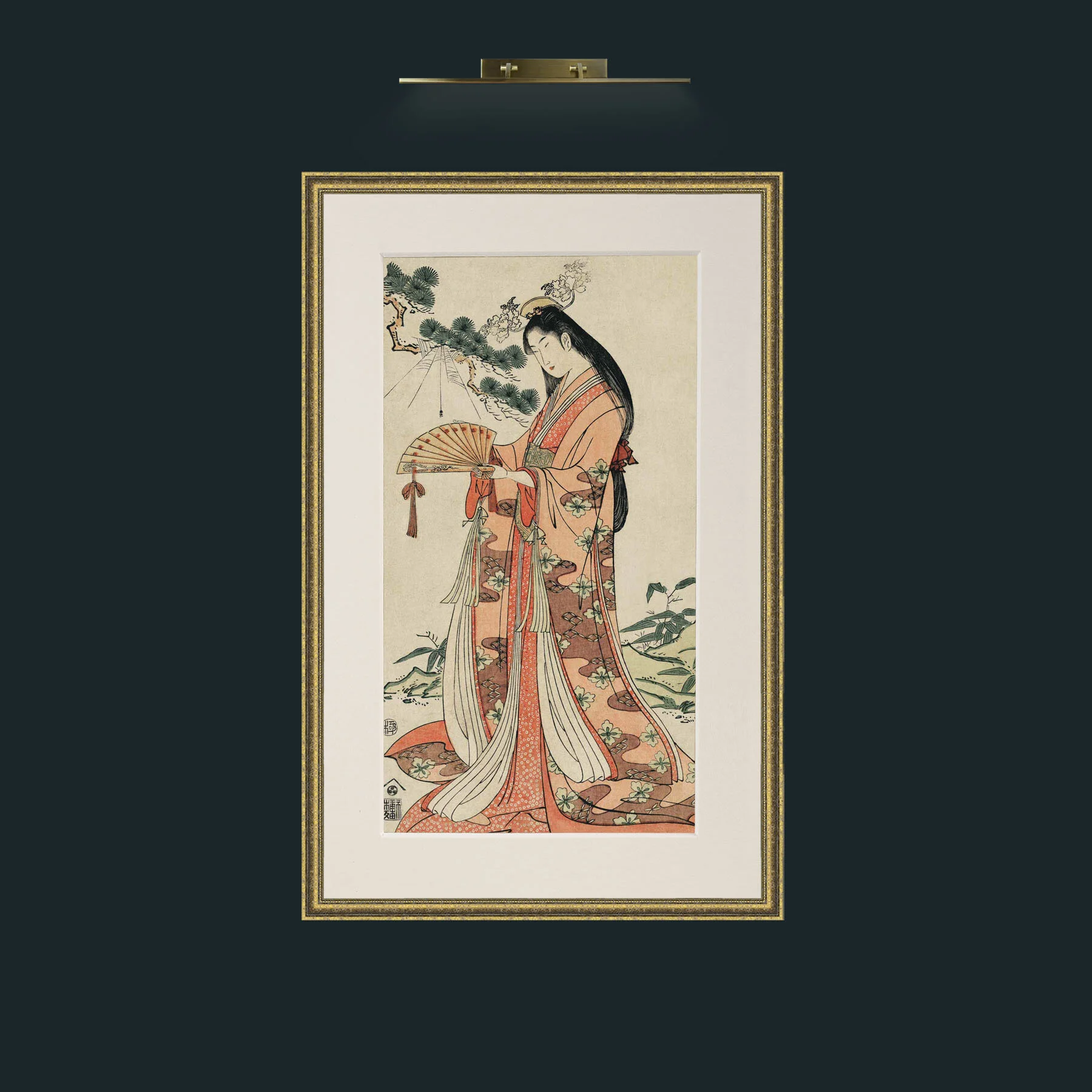 Art-Lady in Pink.jpg-Frame-1GiltTextured-Mount-1Antique.jpg